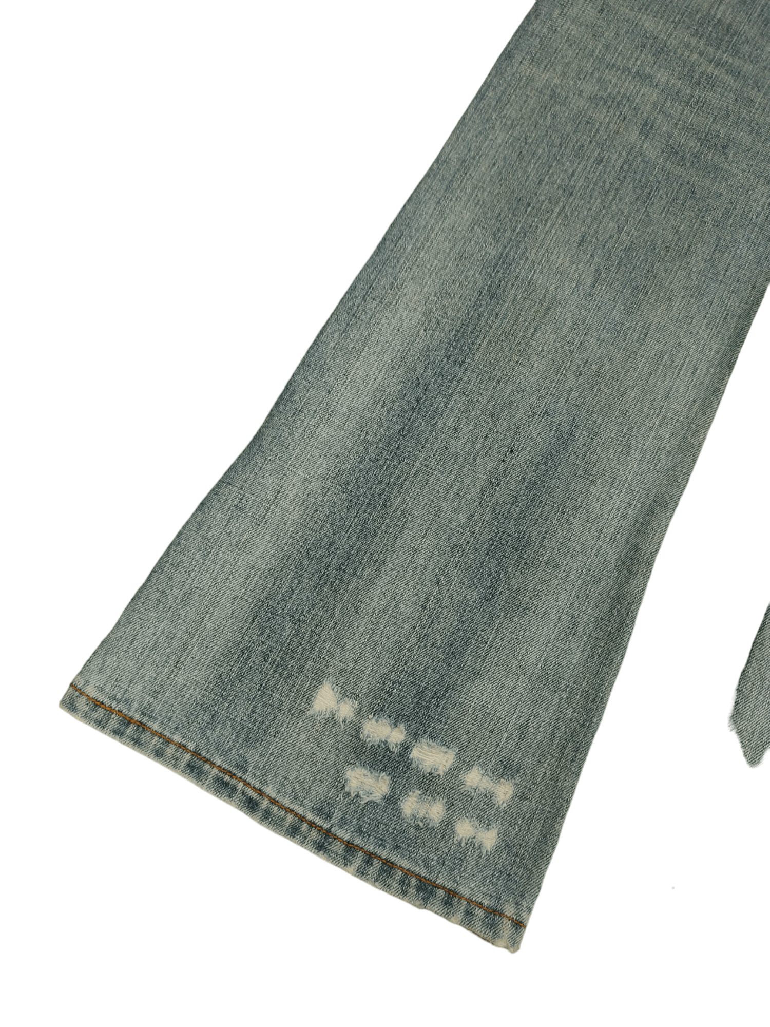 If Six Was Nine Flare Jeans Doll Distress Faded Boot Cut Y2k Mudmax Size US 30 / EU 46 - 19 Thumbnail