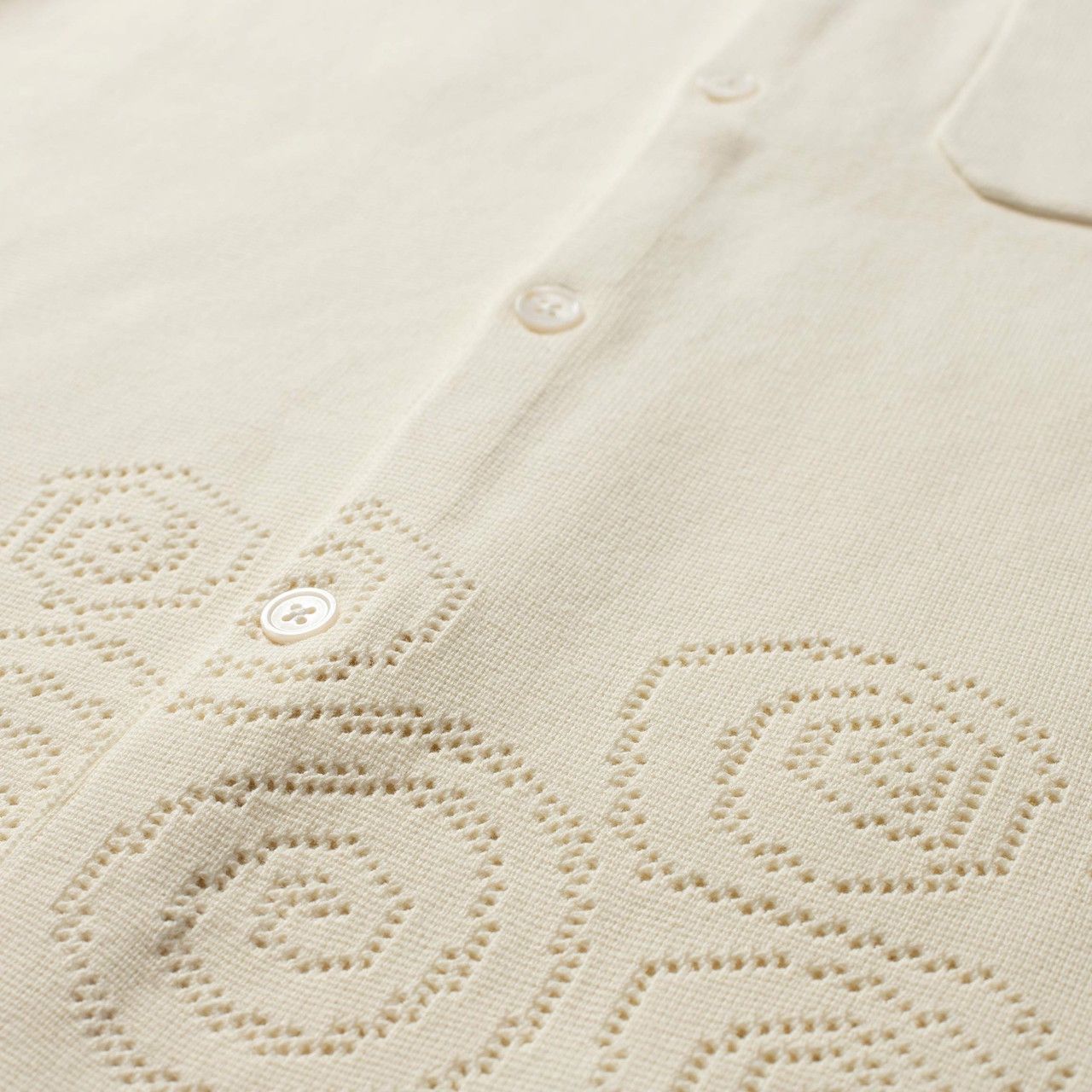 Stussy STUSSY PERFORATED SWIRL KNIT SHIRT NATURAL Size US L / EU 52-54 / 3 - 9 Thumbnail
