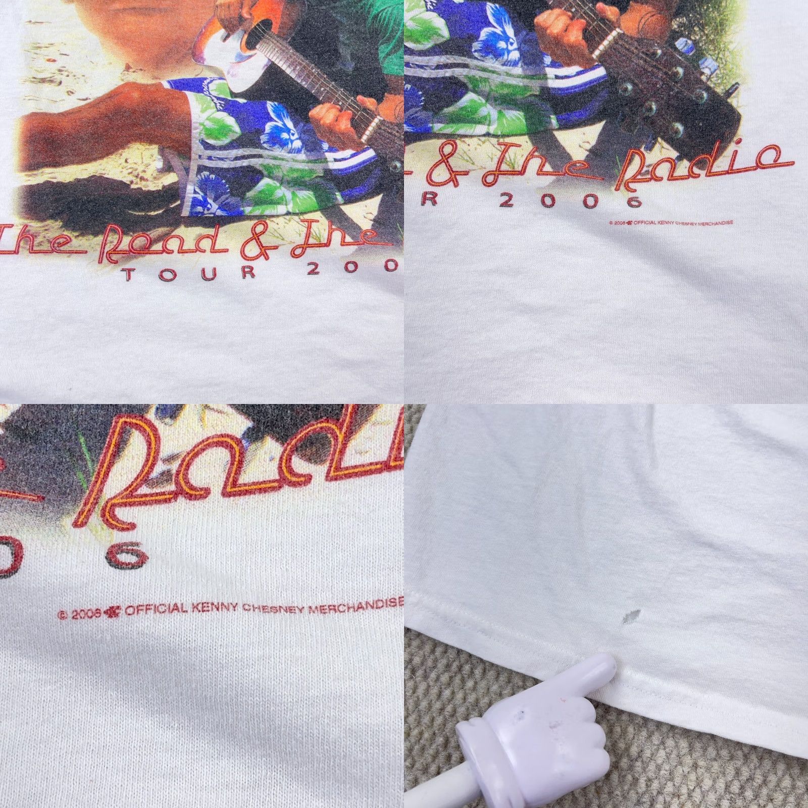 Gildan VINTAGE Kenny Chesney Shirt Men 2XL White Band Tee Country Music Y2K Road Radio Shirt Size US XXL / EU 58 / 5 - 8 Thumbnail