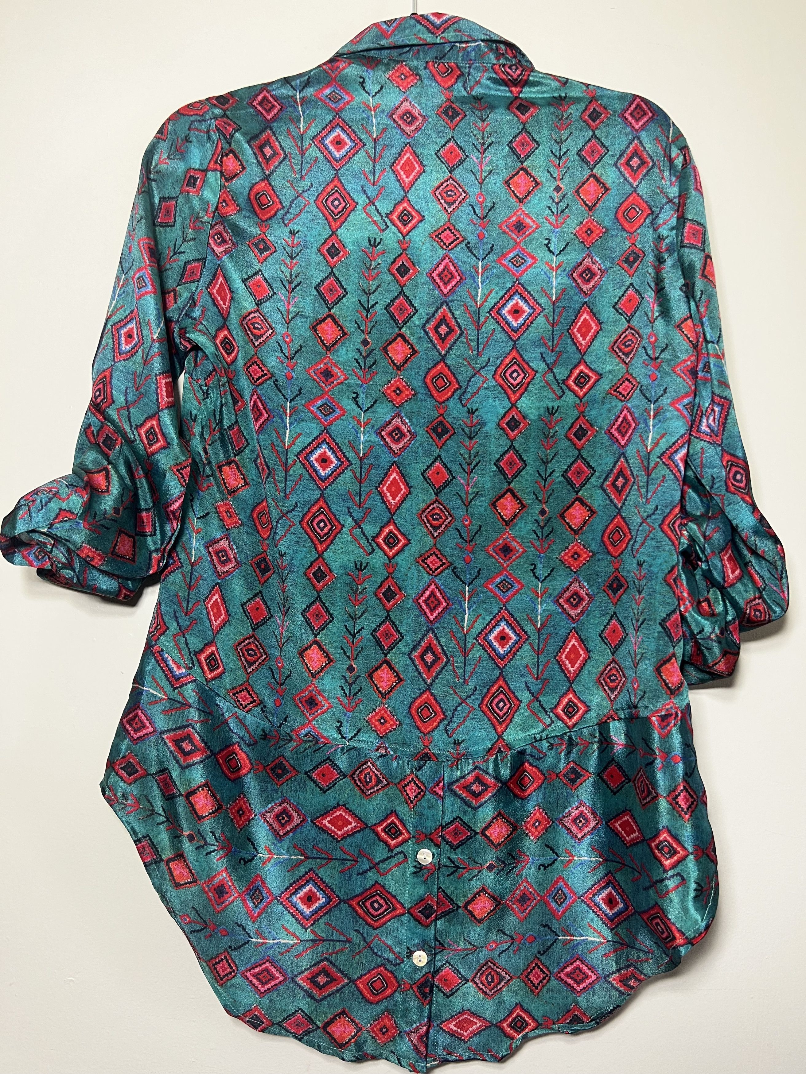 Scully × Scully Leather × Vintage Vintage Scully Cowboy Western Print Long Sleeve Blouse Size XS / US 0-2 / IT 36-38 - 6 Thumbnail