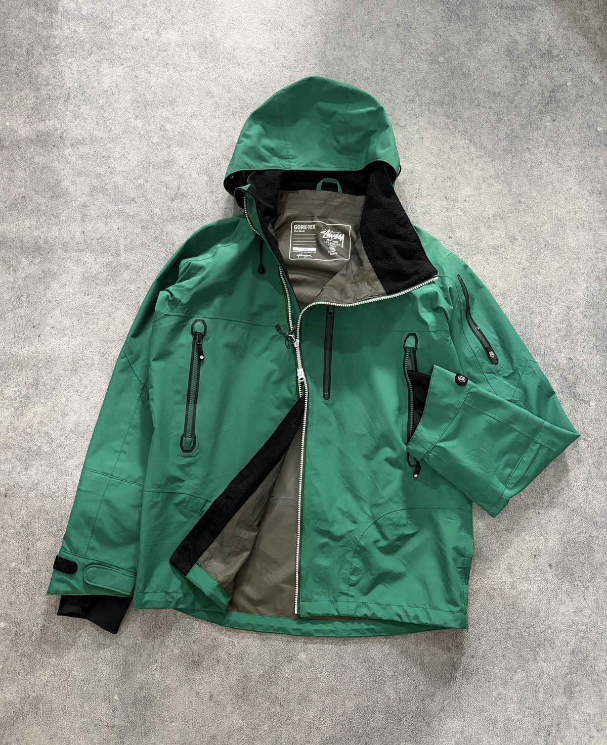Stussy A/W11 Stussy AFDICEGEAR Asymmetric Goretex Jacket | Grailed