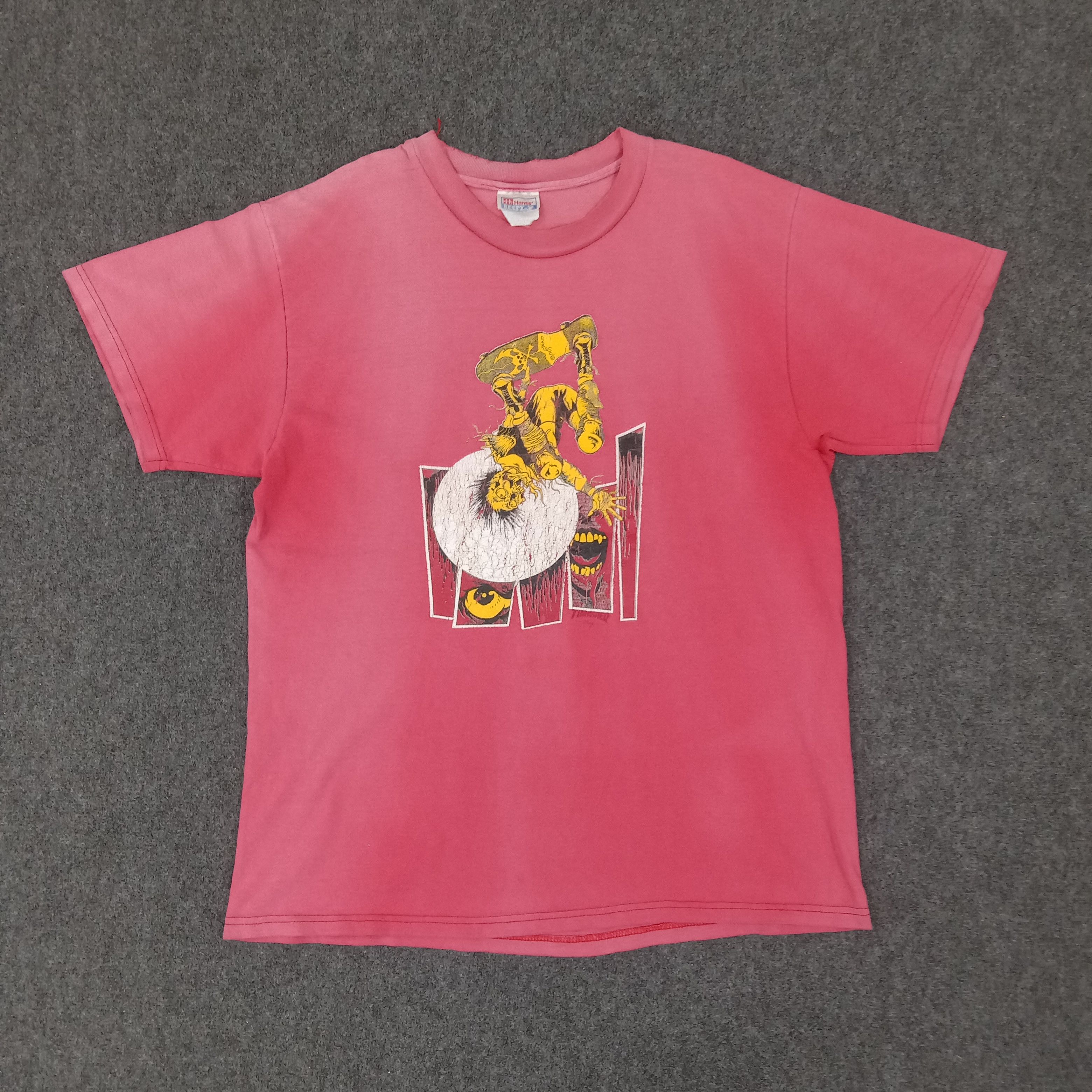 Thrasher × Vintage Pushead Thrasher Skateboard Style Faded Tshirt Size US L / EU 52-54 / 3 - 1 Thumbnail