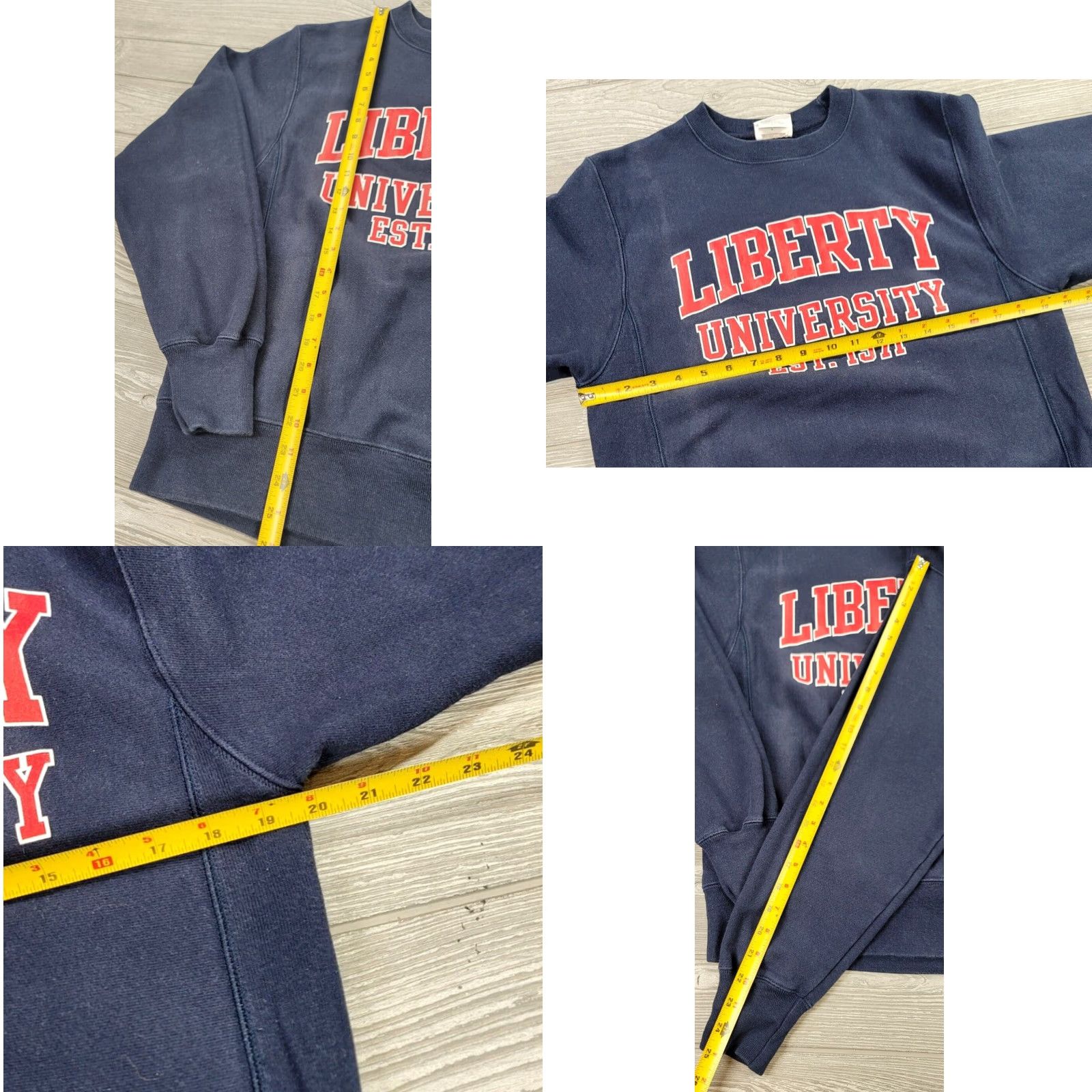 Champion VINTAGE Champion Reverse Weave Sweatshirt Mens S Red University College 90s Pullover Crew Neck Logo Embroidered Blue/Fleece Heavyweight Size US S / EU 44-46 / 1 - 8 Thumbnail