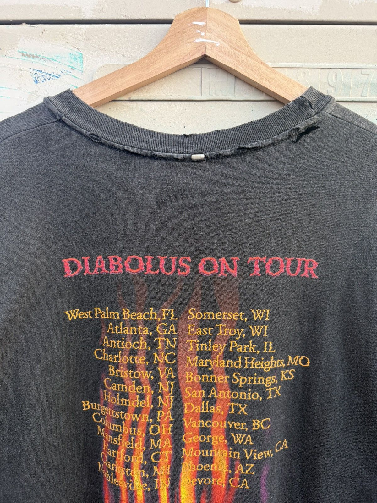 Vintage 1999 Slayer Diablous Tour Tee Size US XL / EU 56 / 4 - 9 Thumbnail