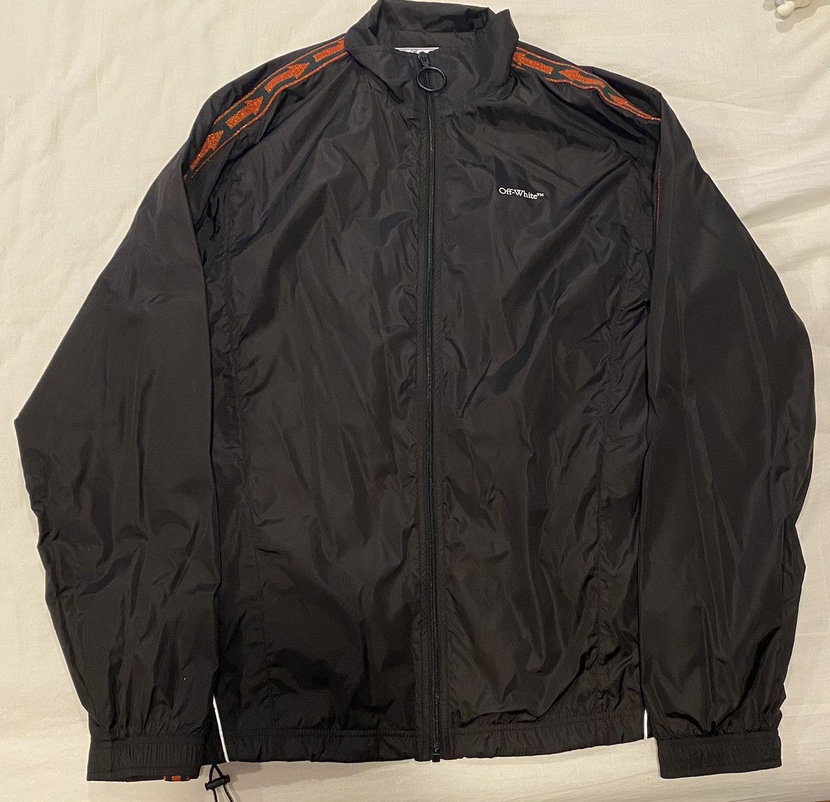 image of Off White Bookish Logo Track Jacket in Black, Men's (Size 2XL)