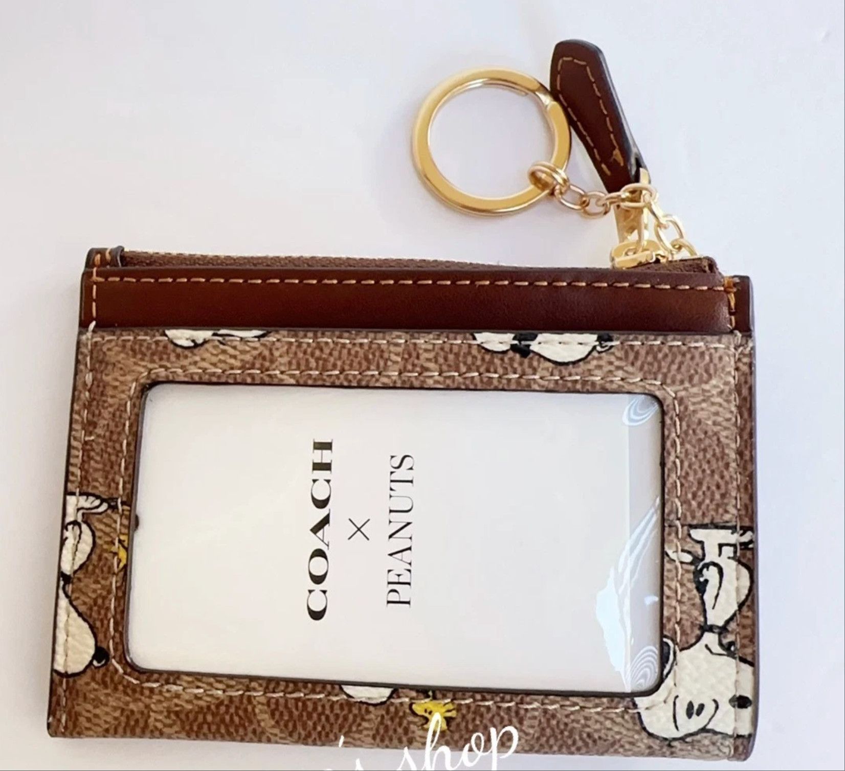 Coach Coach X Peanuts Mini Skinny Id Case With Snoopy CBT14 Size ONE SIZE - 3 Thumbnail