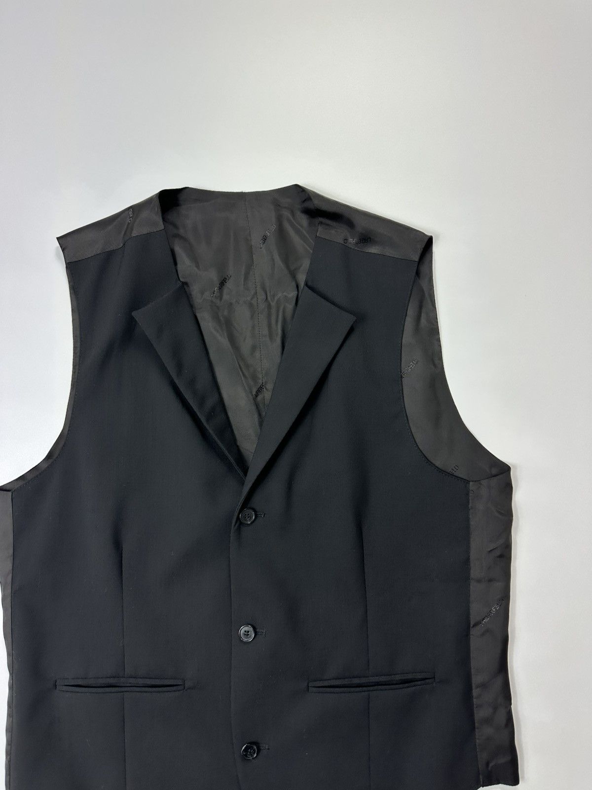 Karl Lagerfeld Karl Lagerfeld Formal Vest Men's Black Size 42R - 5 Thumbnail