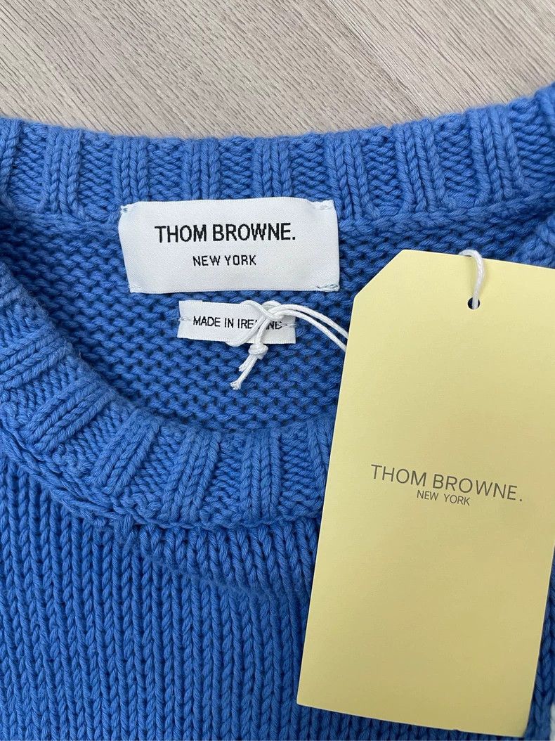 Thom Browne Thom Browne size1 Blue whale pattern knit sweater Size US S / EU 44-46 / 1 - 4 Thumbnail