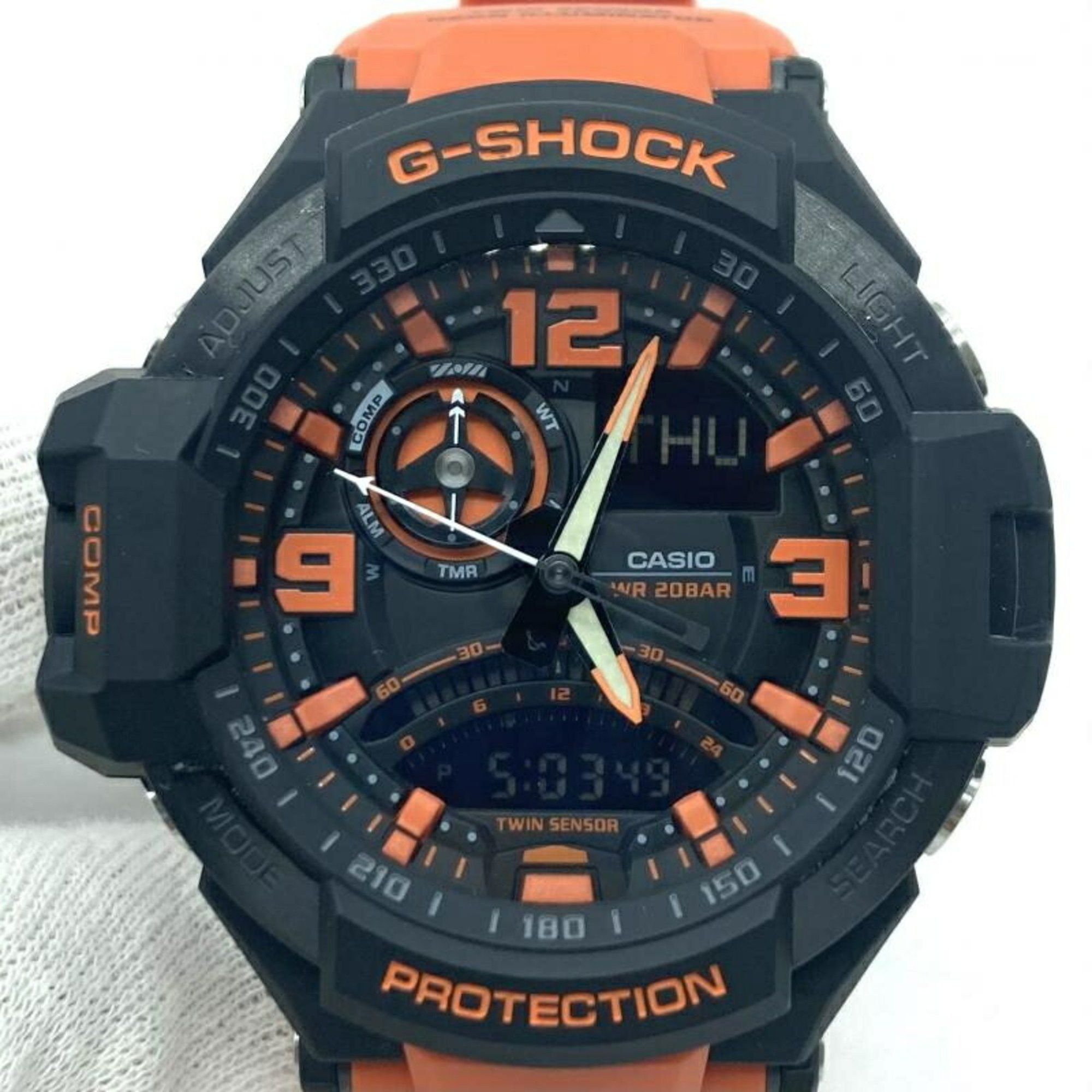 Casio CASIO G SHOCK GA 1000 4ADR Wristwatch Casio G Shock Black x Orange Grailed