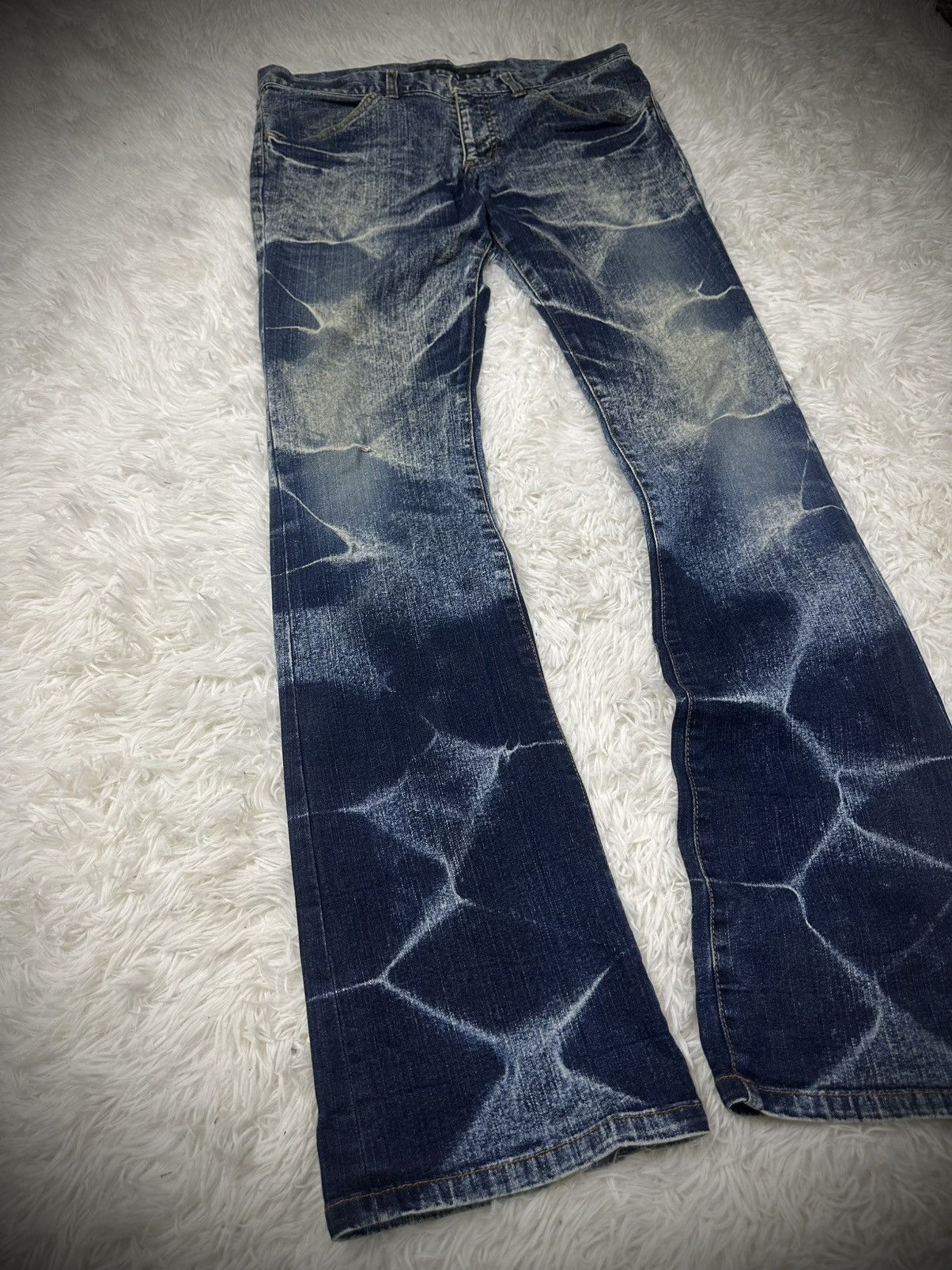 Japanese Brand 💥rare💥 2000s schlussel whiskers flare denim jeans Size US 32 / EU 48 - 2 Thumbnail