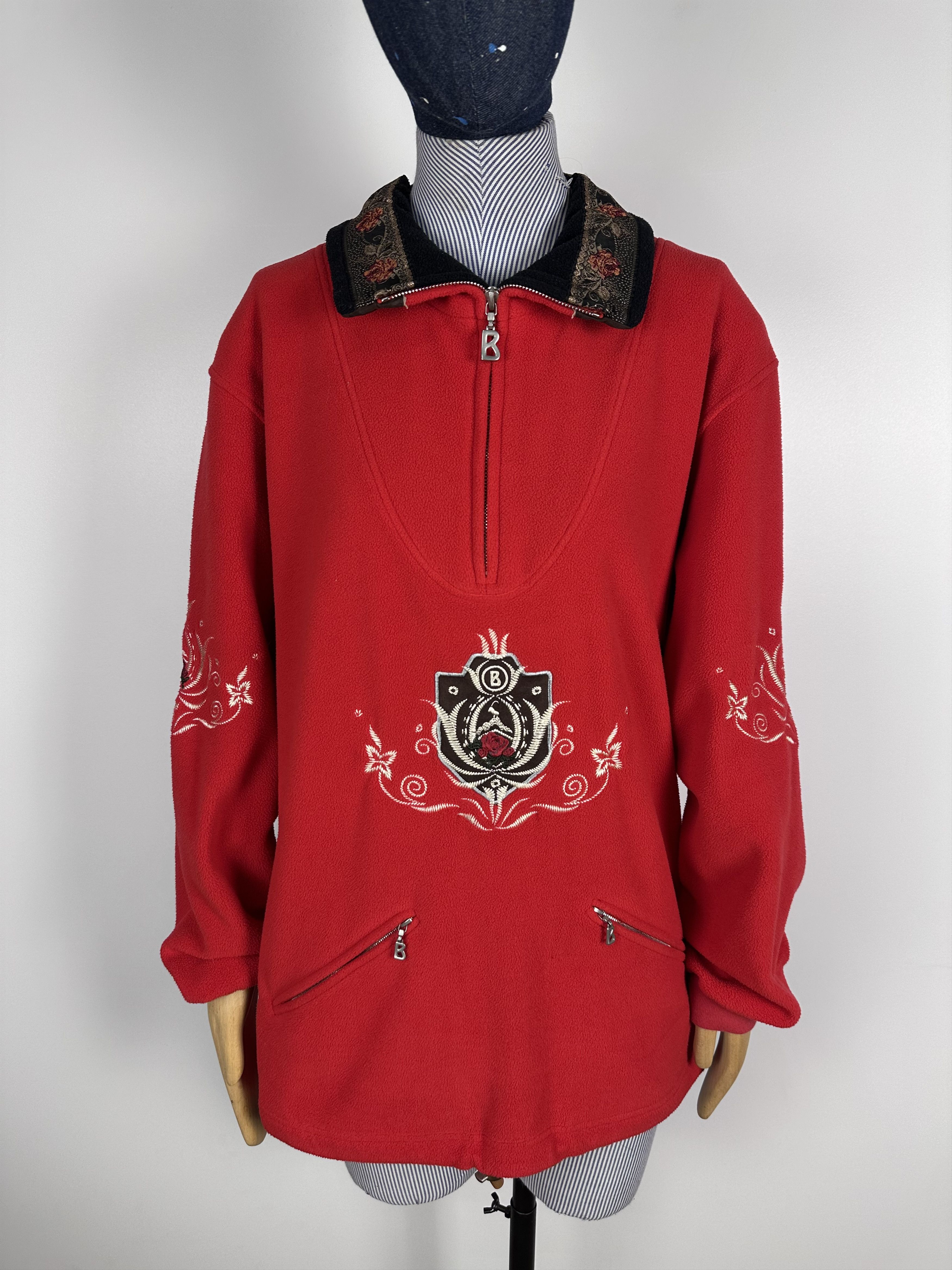 Bogner Bogner Vintage Fleece Jacket Anorak Pullover Womens Size M / US 6-8 / IT 42-44 - 1 Thumbnail