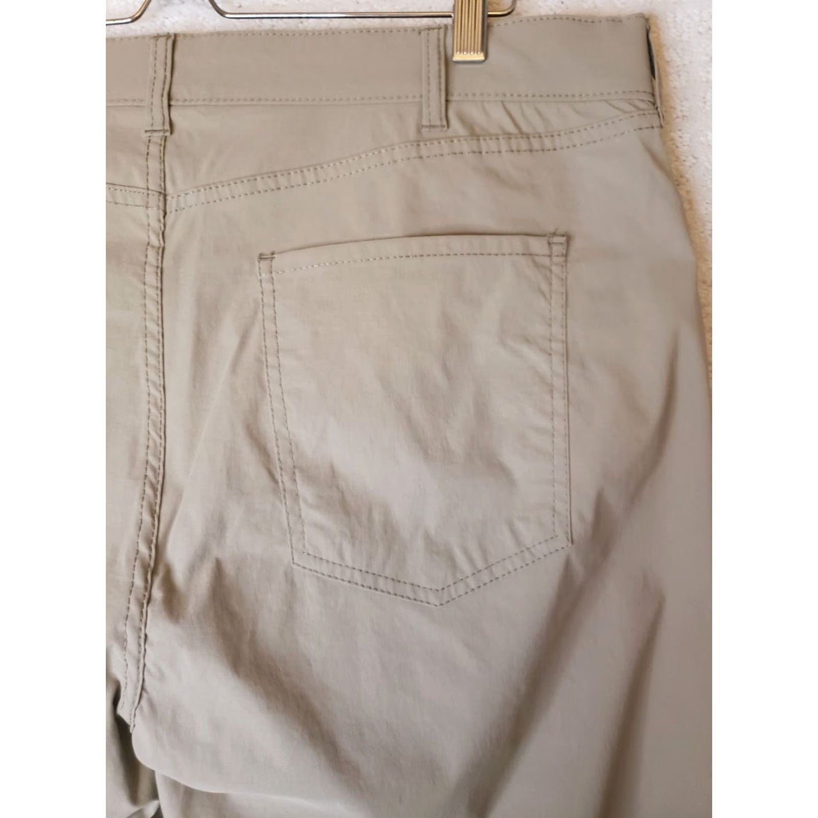 Vintage Denali Pants Mens 36x32 Khaki Nylon Stretchy Lightweight Outdoor Hiking Windbreaker 5-Pocket Beige Regular Mens Size US 36 / EU 52 - 7 Thumbnail