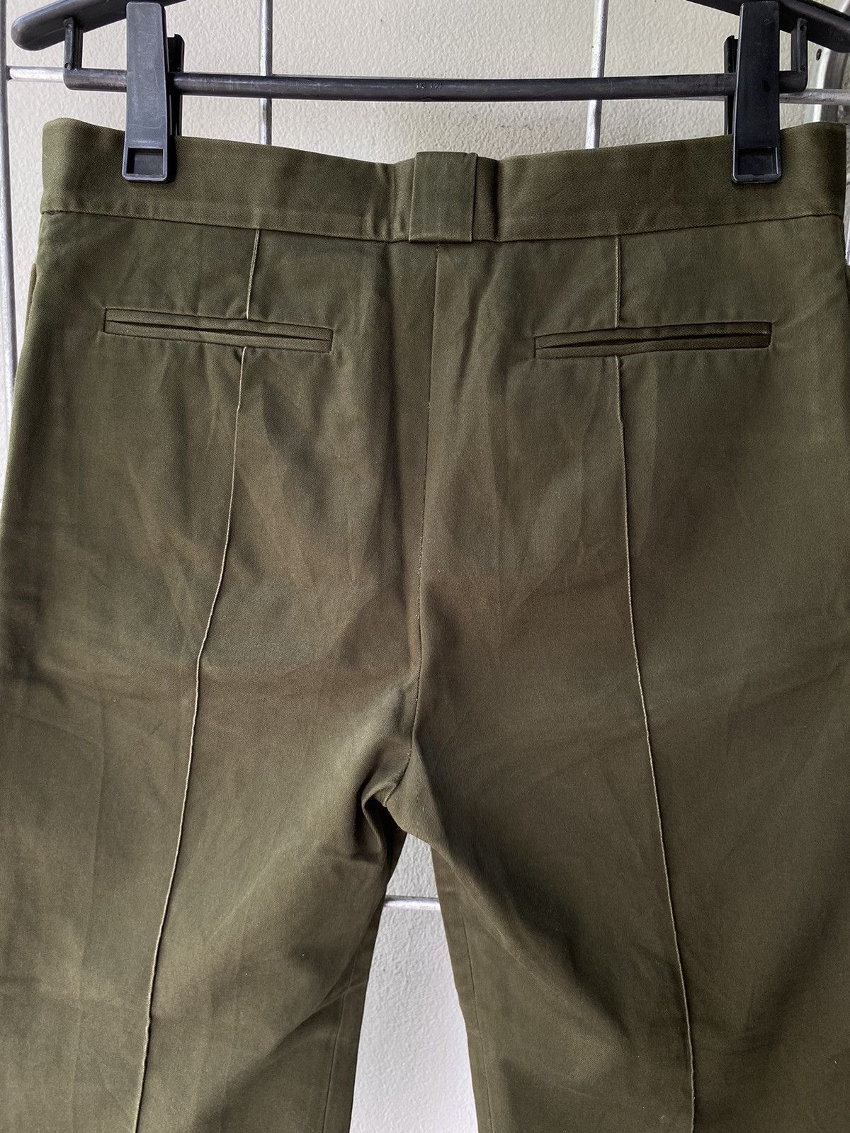 Celine Old Celine military formal flare pants dark green Size 25" / US 0 / IT 36 - 14 Thumbnail