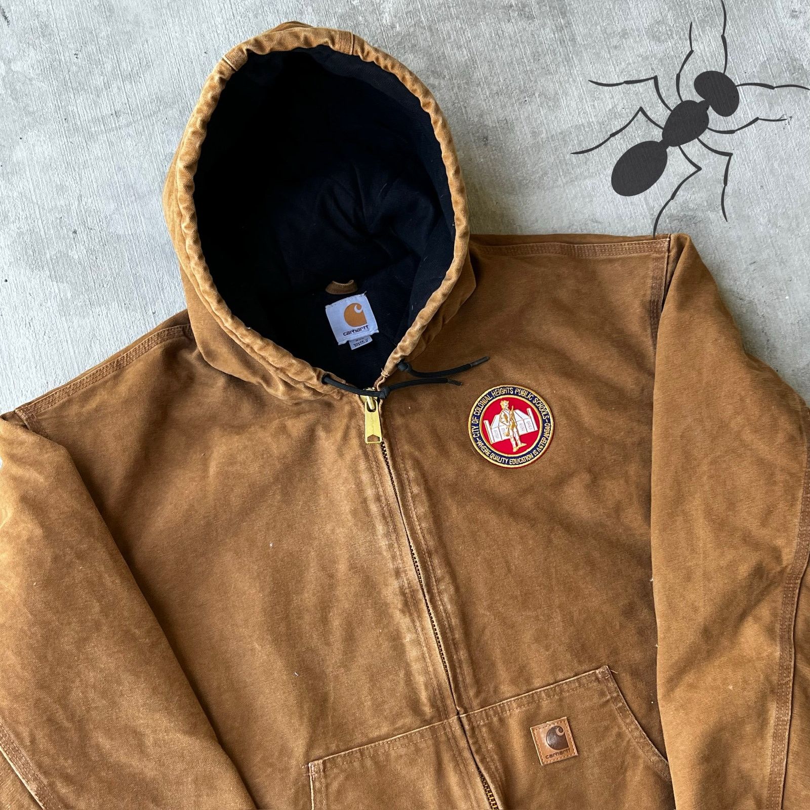 Carhartt × Vintage Carhartt J130 BRN brown hooded work wear jacket Size US XXL / EU 58 / 5 - 2 Thumbnail