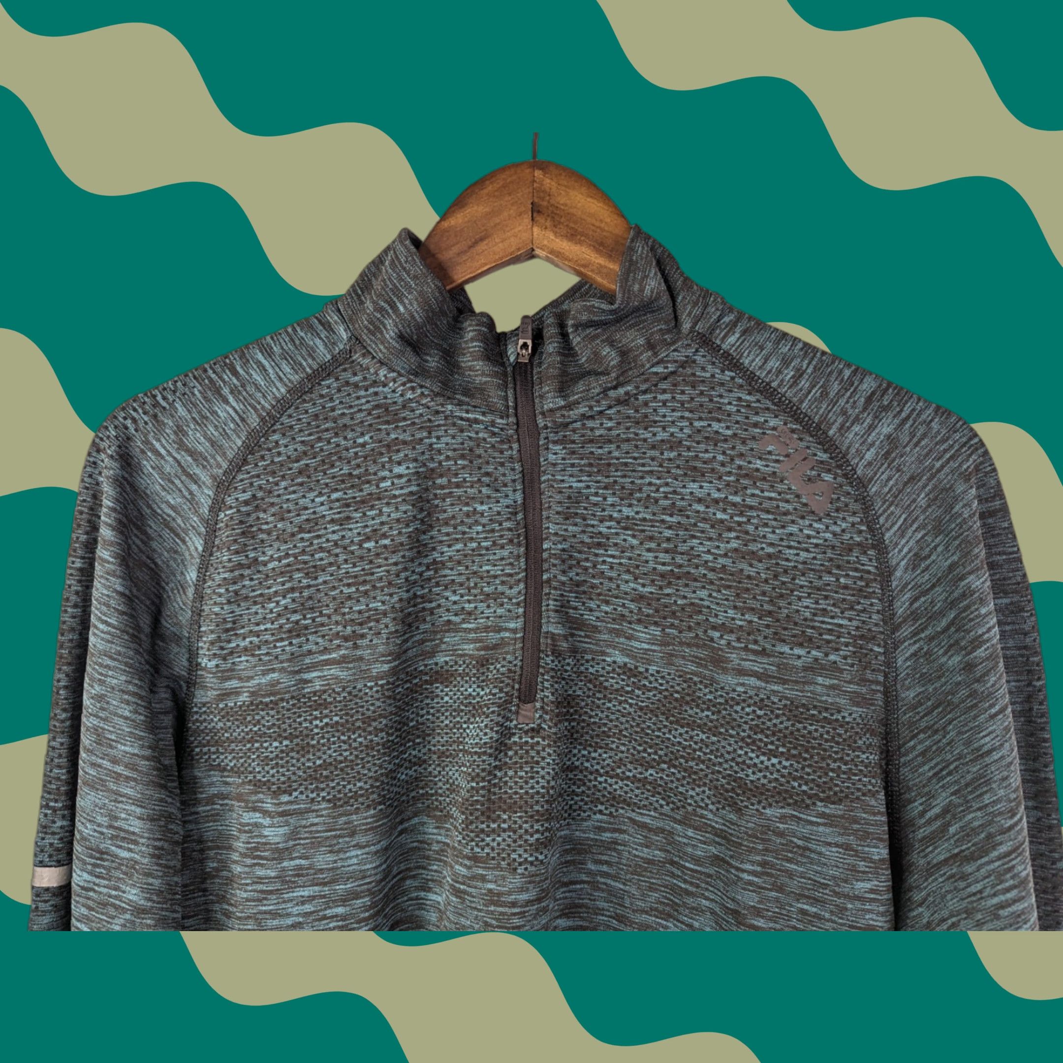 Fila FILA Sport Green Athletic Pullover Shirt Long Sleeve 1/4 Zip Fitted Men's Large Size US L / EU 52-54 / 3 - 1 Thumbnail