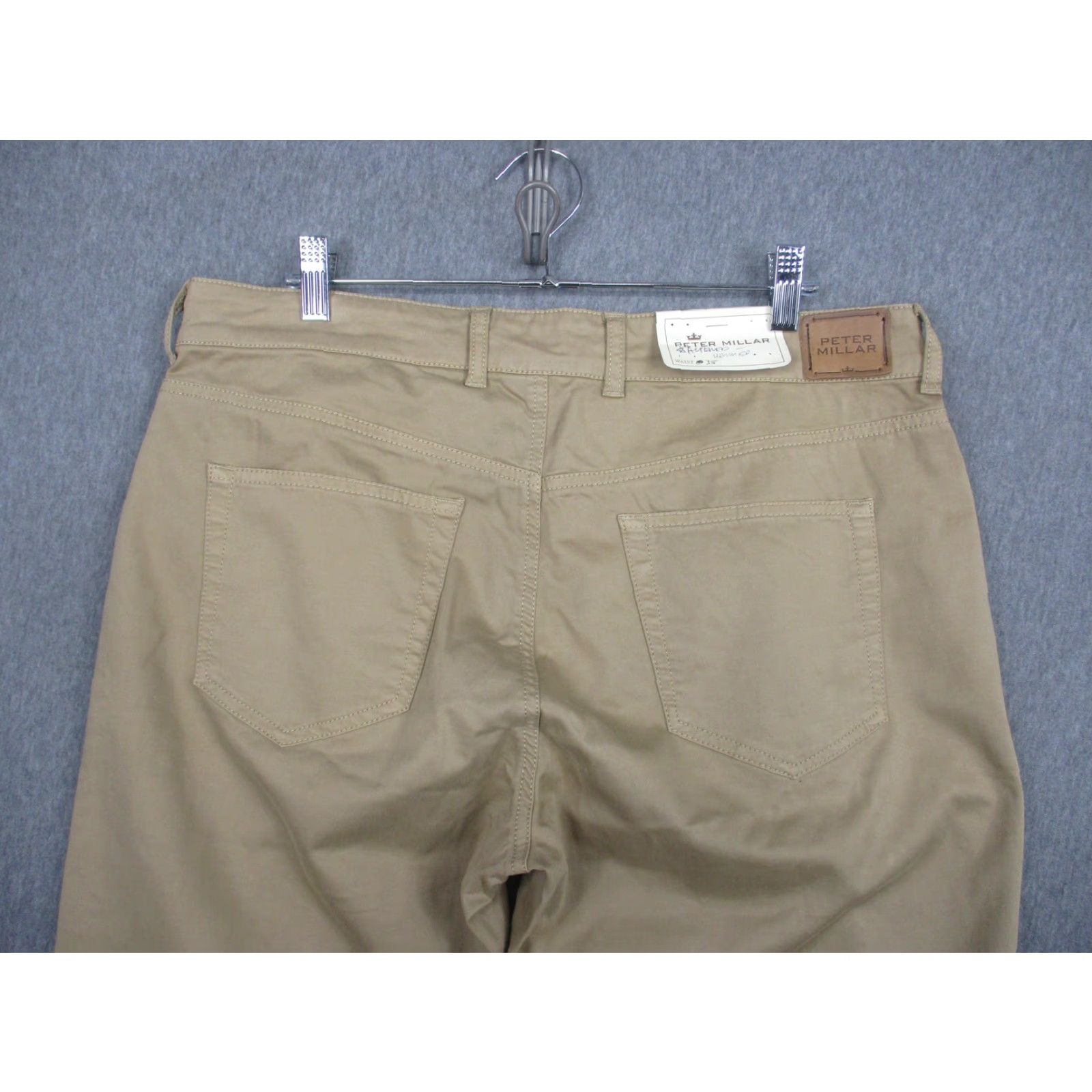 Peter Millar Peter Millar Jeans Mens 35x30 Beige Straight Leg Regular Fit Denim Pants Size US 35 - 7 Thumbnail