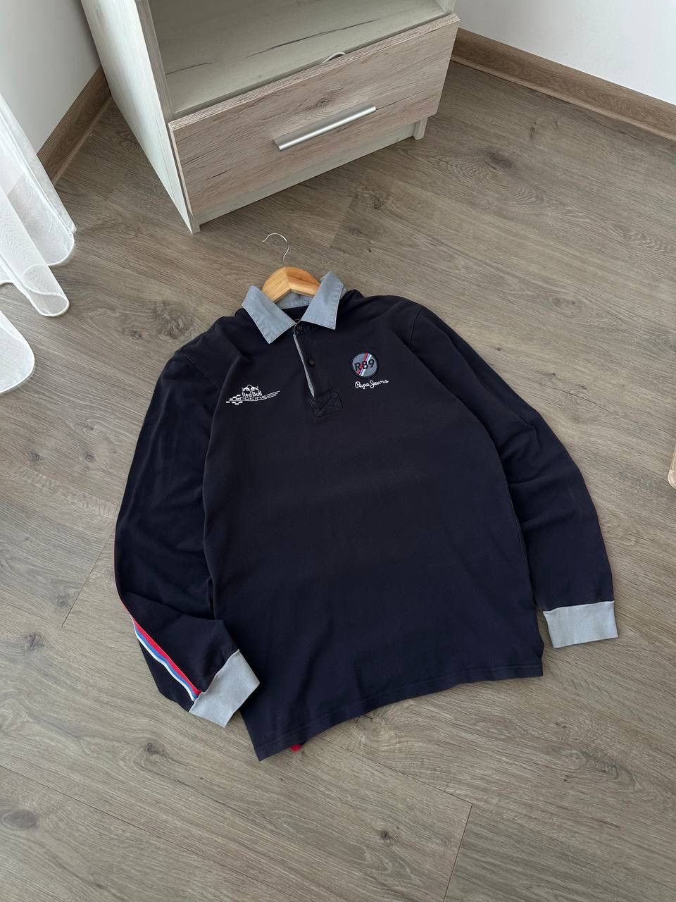 Red Bull × Vintage Vintage RedBull Racing Rugby Pepe Jens Blue Sweatshirt Size US M / EU 48-50 / 2 - 6 Thumbnail