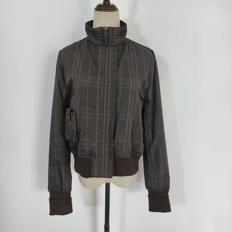 Burberry Burberry Brown Plaid Spring Jacket Size L / US 10 / IT 46 - 1 Thumbnail