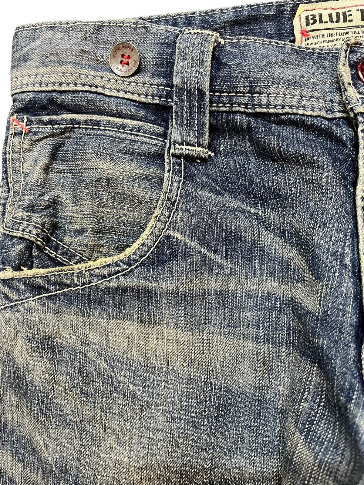Edwin Vintage Edwin 503 Bluetrip Mudwash Carpenter Buckle Denim Size US 30 / EU 46 - 5 Thumbnail