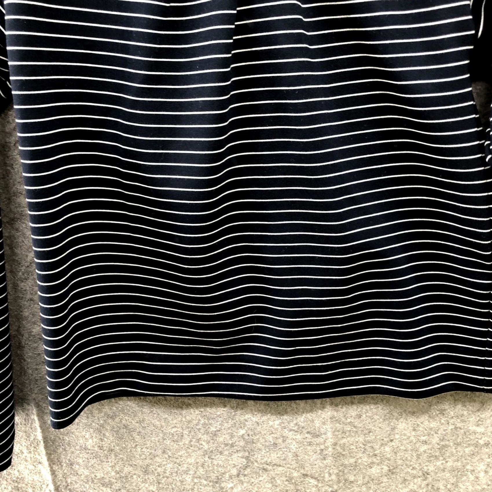 Banana Republic Banana Republic Long Sleeve Top Ponte Knit Bow Front Navy Stripe Womens S Thick Size S / US 4 / IT 40 - 4 Thumbnail