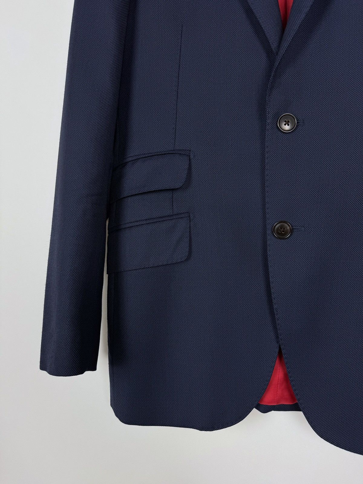 Suitsupply Suitsupply Sienna Wool Blue Men’s Blazer Jacket Size 46S - 6 Thumbnail