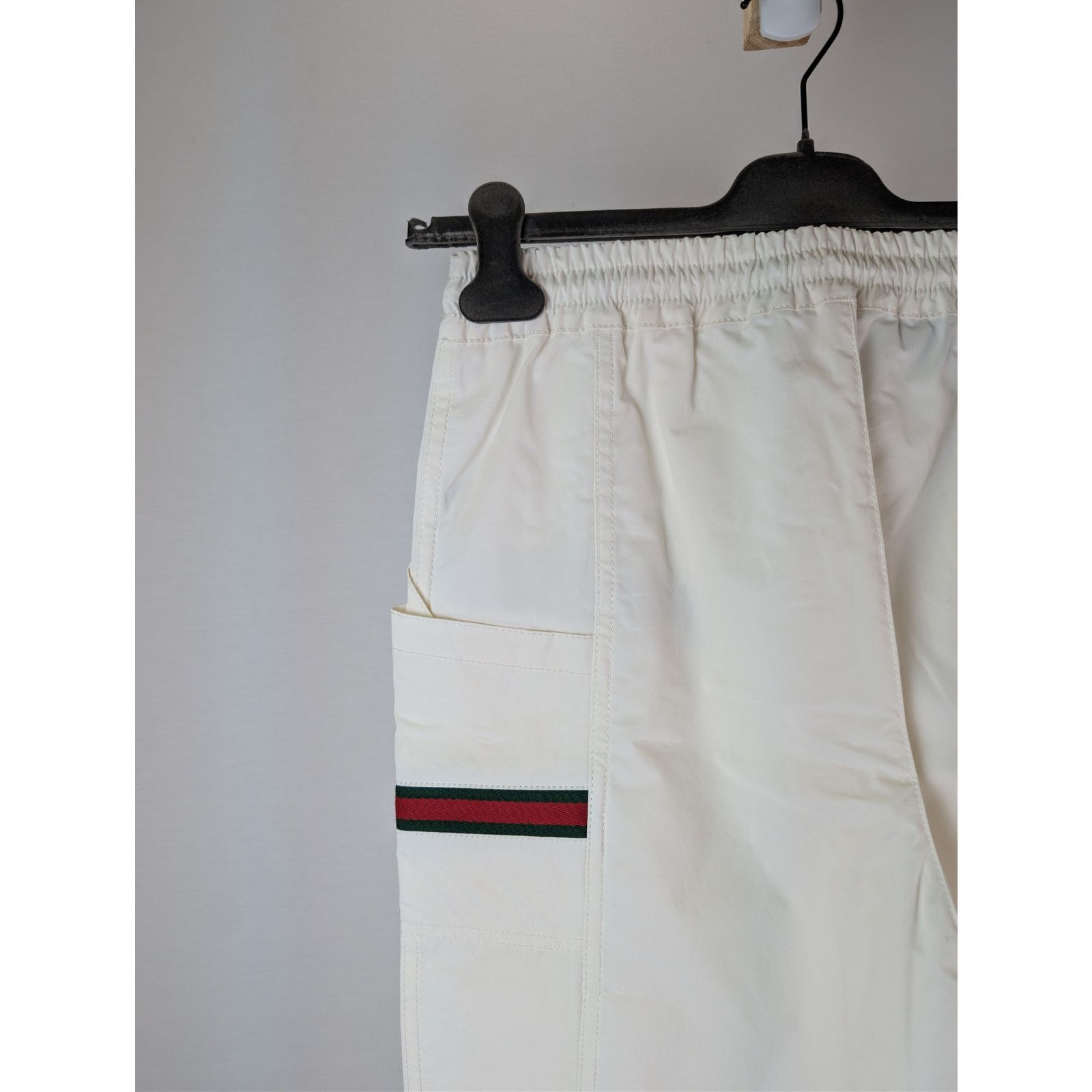 Gucci o1rshd1 Cotton Canvas W/Web Pants Trouser Sweatpants White Size US 44 / EU 60 - 13 Thumbnail
