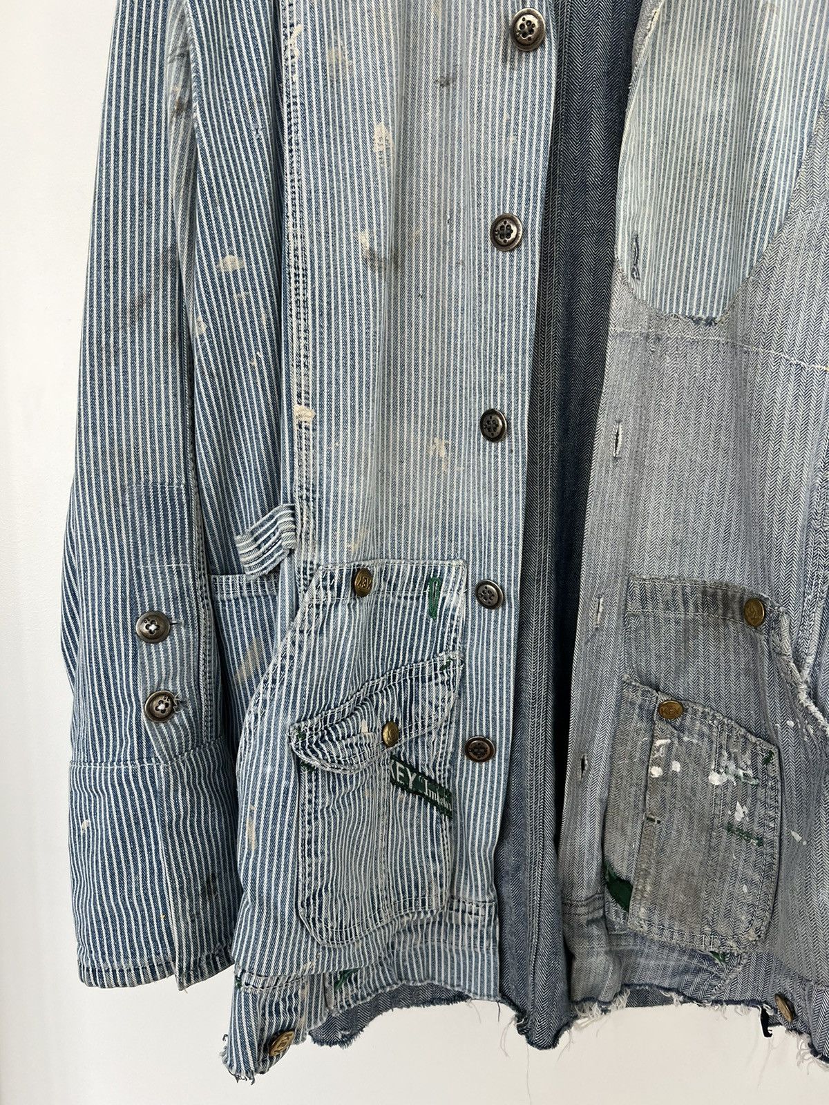 Greg Lauren Greg Lauren Denim Engineer Herringbone Shawl Boxy Jacket Size US S / EU 44-46 / 1 - 6 Thumbnail