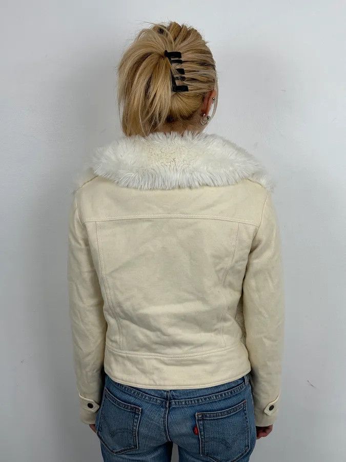 Gianfranco Ferre 2000s Gianfranco Ferre Creamy Fur Leather Jacket Size S / US 4 / IT 40 - 3 Thumbnail