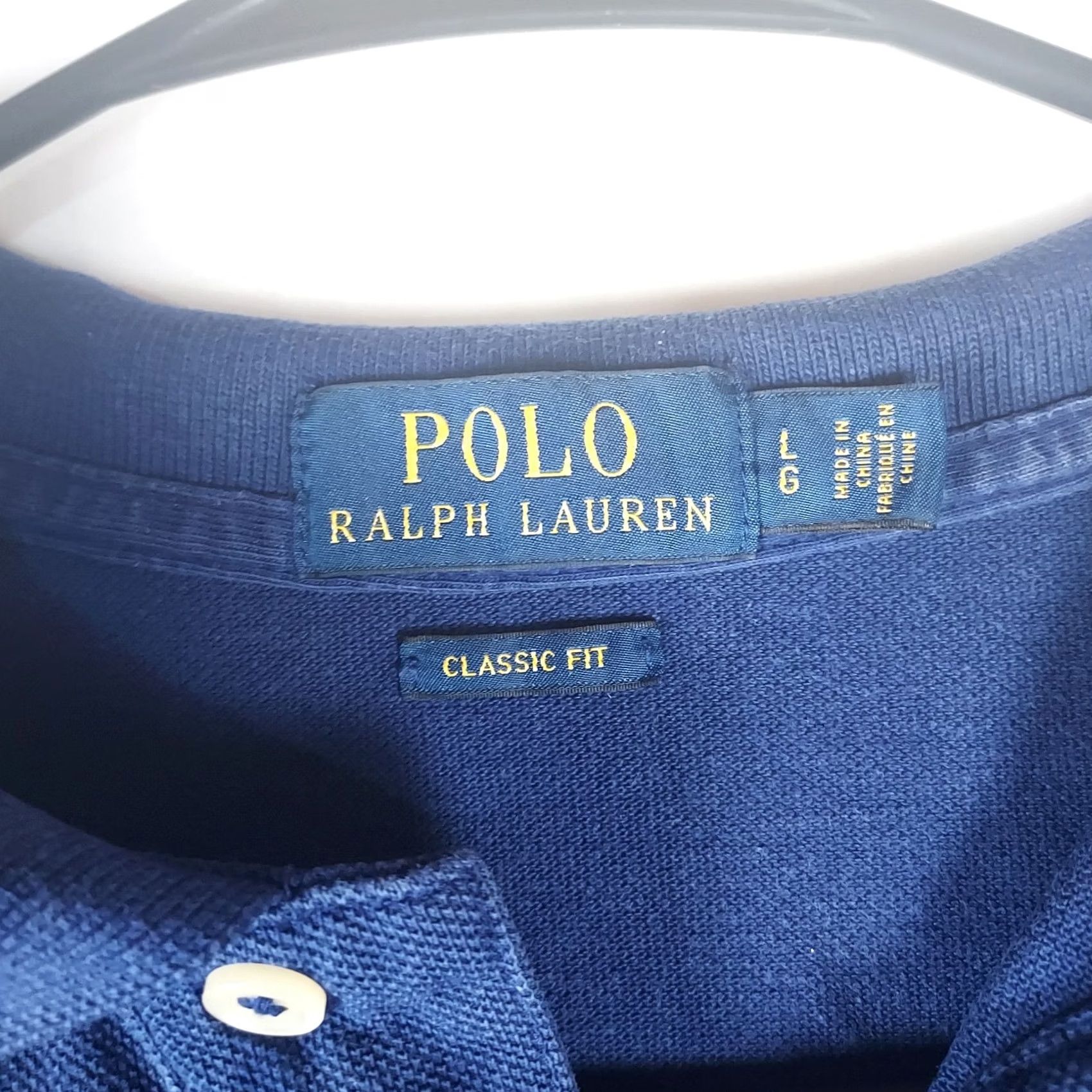 Polo Ralph Lauren Ralph Lauren Polo Shirt Men’s Large Classic Fit Navy Blue Pique Cotton Casual Size US L / EU 52-54 / 3 - 4 Thumbnail