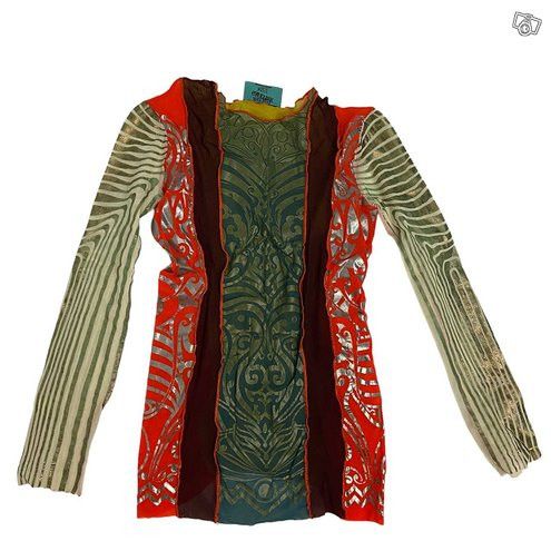 Jean Paul Gaultier Jean Paul Gaultier Metal Runway Mesh Cyberbaba Maori Top Size US S / EU 44-46 / 1 - 11 Thumbnail