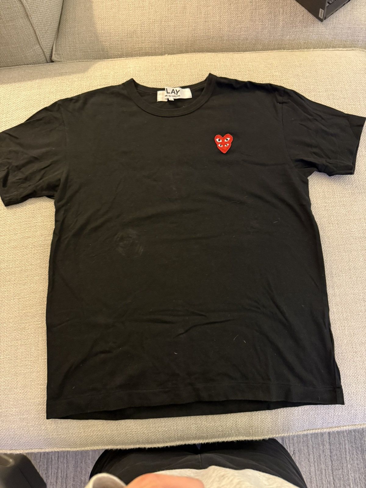 Comme des Garcons PLAY Comme des Garçons PLAY Red Heart Tee — Black, XL Size US XL / EU 56 / 4 - 1 Thumbnail