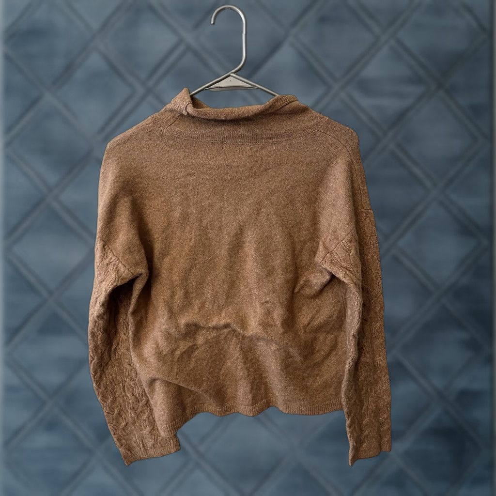 Calvin Klein Calvin Klein Jeans Women Knit Sweater High Neck Brown Size S Knit Polyester Acrylic Spandex Casual Womens Fall Winter Size 28" / US 6 / IT 42 - 1 Thumbnail