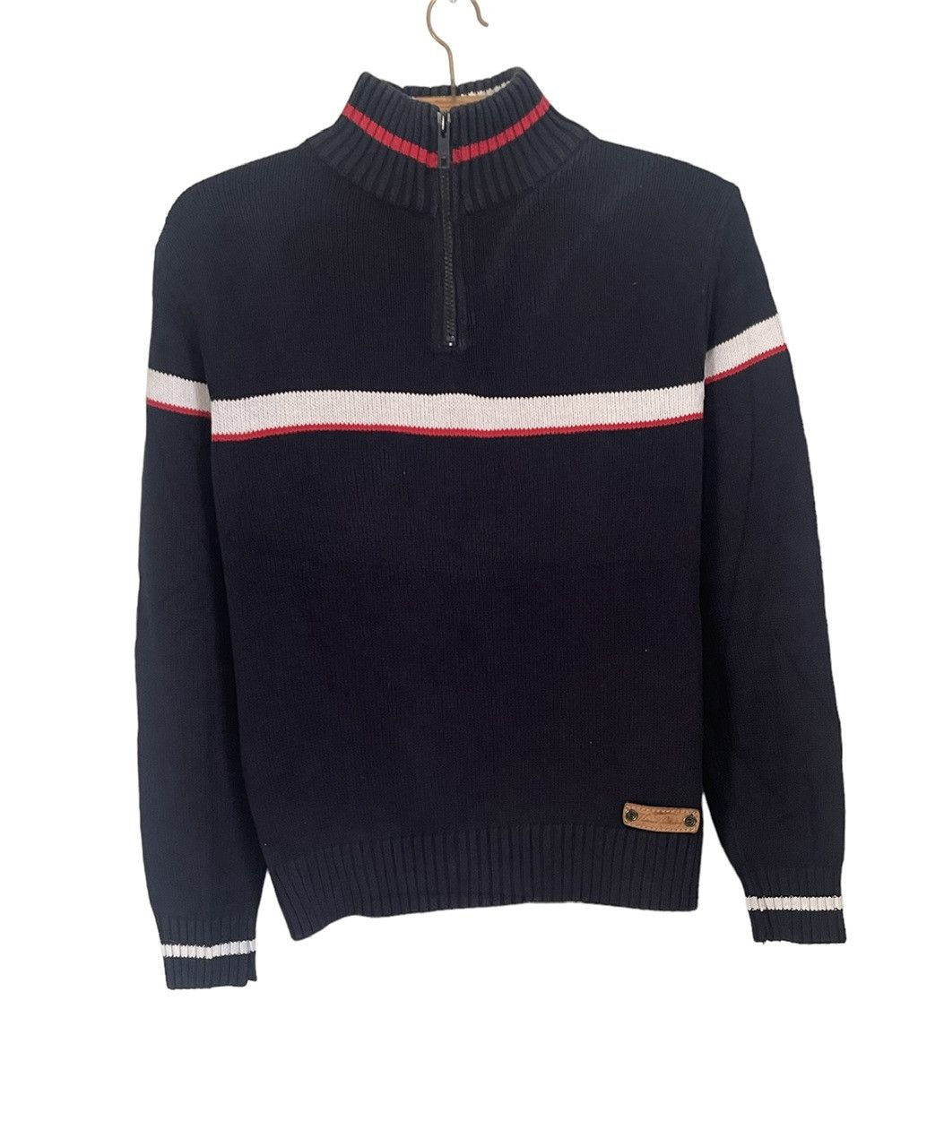 Burberry 🔥 TB Burberry sweater heavy knitted halfzip size L Size US L / EU 52-54 / 3 - 1 Thumbnail
