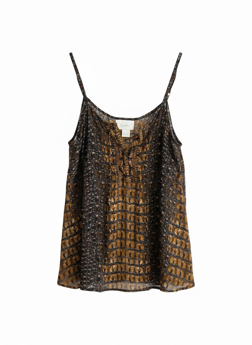 CAMILLA Camilla Designer Printed Spaghetti Strap Camisole Tank Top Size M / US 6-8 / IT 42-44 - 1 Thumbnail