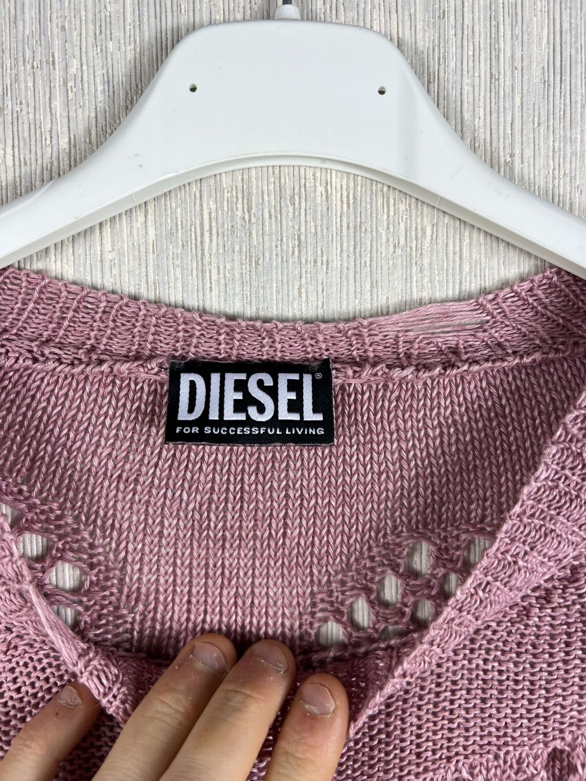 Diesel Diesel distressed open knit thrashed sweater oversize spider Size XS / US 0-2 / IT 36-38 - 14 Thumbnail