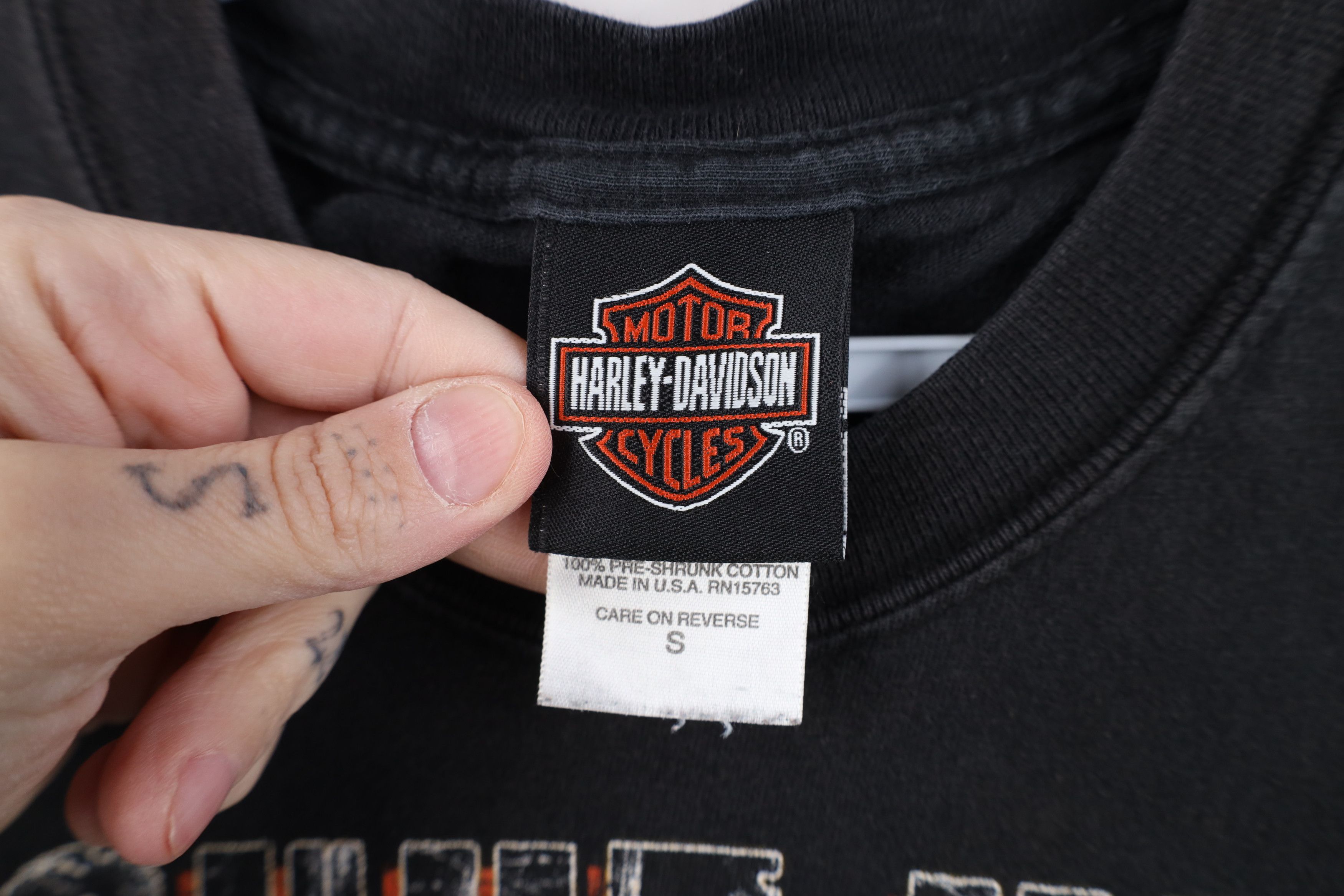 Harley Davidson Vintage Y2K Harley Davidson Up And Ride T-Shirt Black USA Size US S / EU 44-46 / 1 - 9 Thumbnail