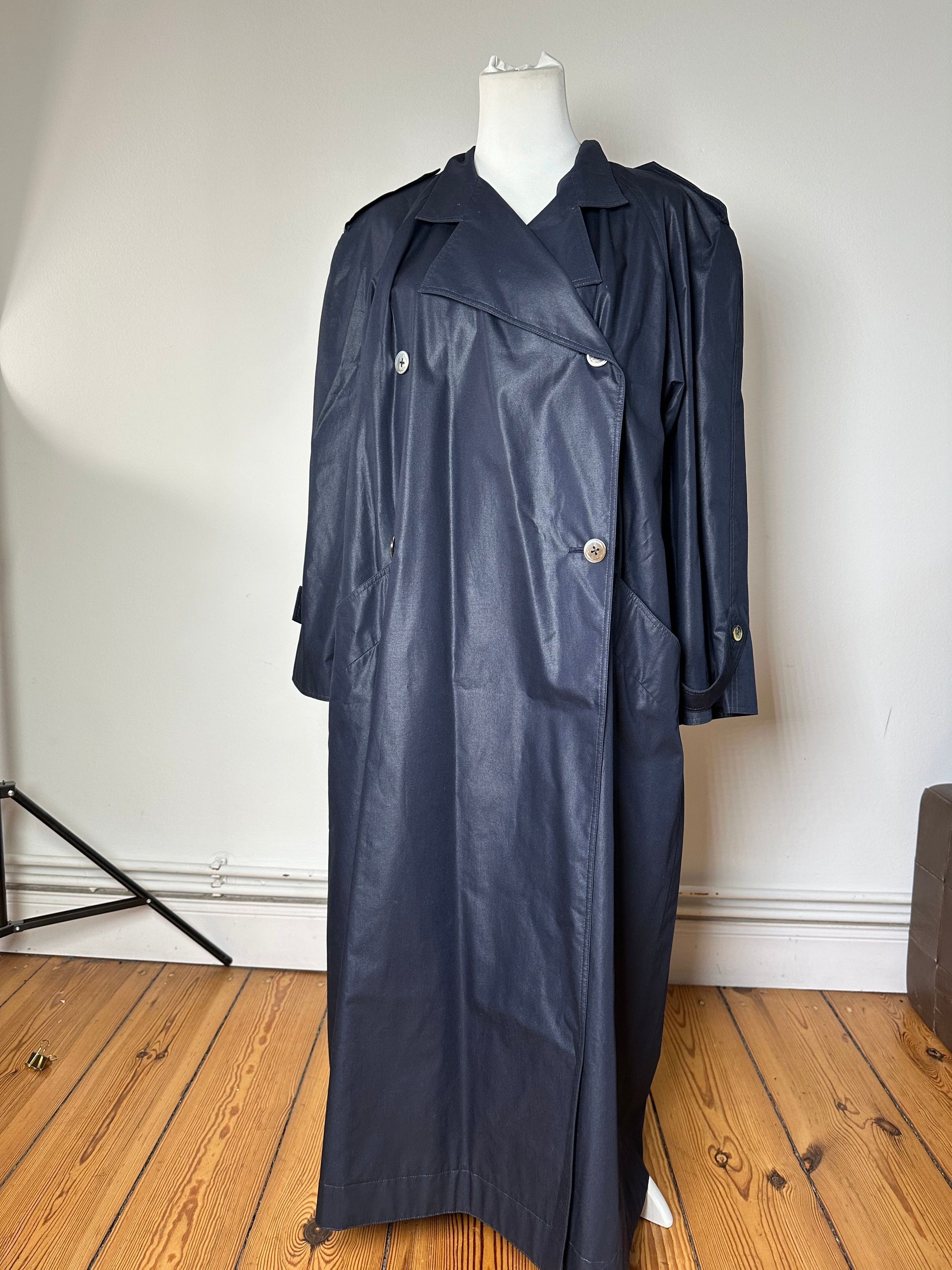 Chloe Vintage Chloé Single Breasted Trench Coat Navy L Size L / US 10 / IT 46 - 1 Thumbnail