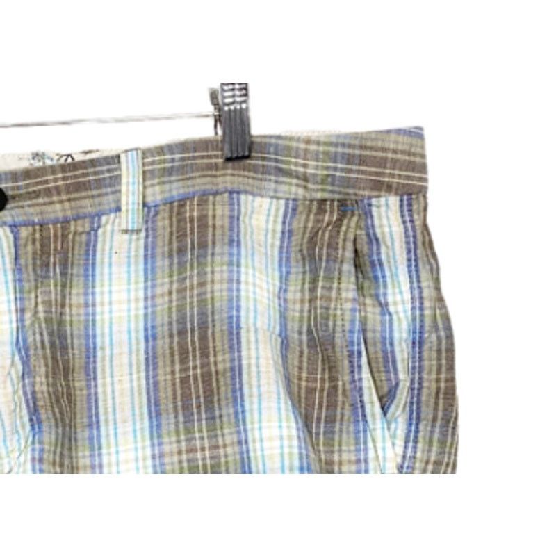 Tommy Bahama Tommy Bahama Brown Blue Plaid Linen Blend Shorts Sz 38 Size US 38 / EU 54 - 6 Thumbnail