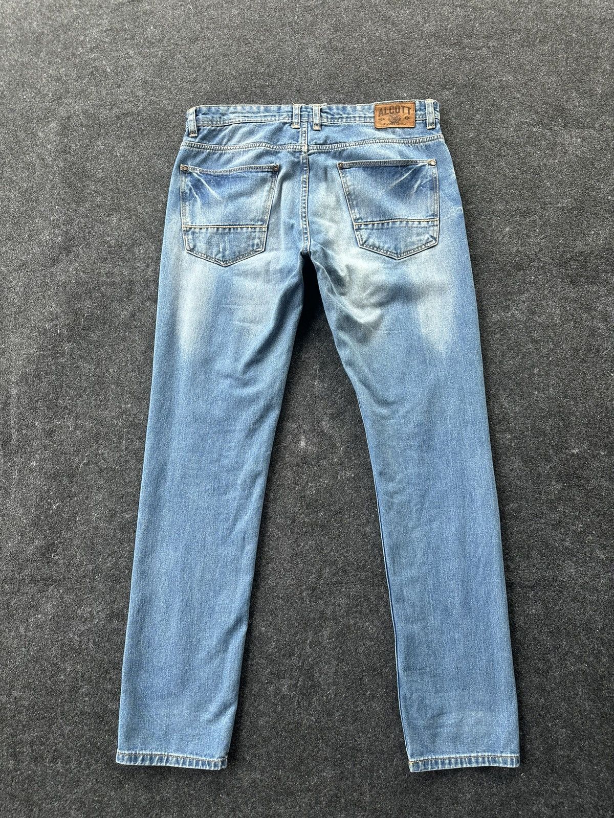 Japanese Brand Alcott Rugged Denim Distressed Washed Denim D105 Size US 34 / EU 50 - 3 Thumbnail