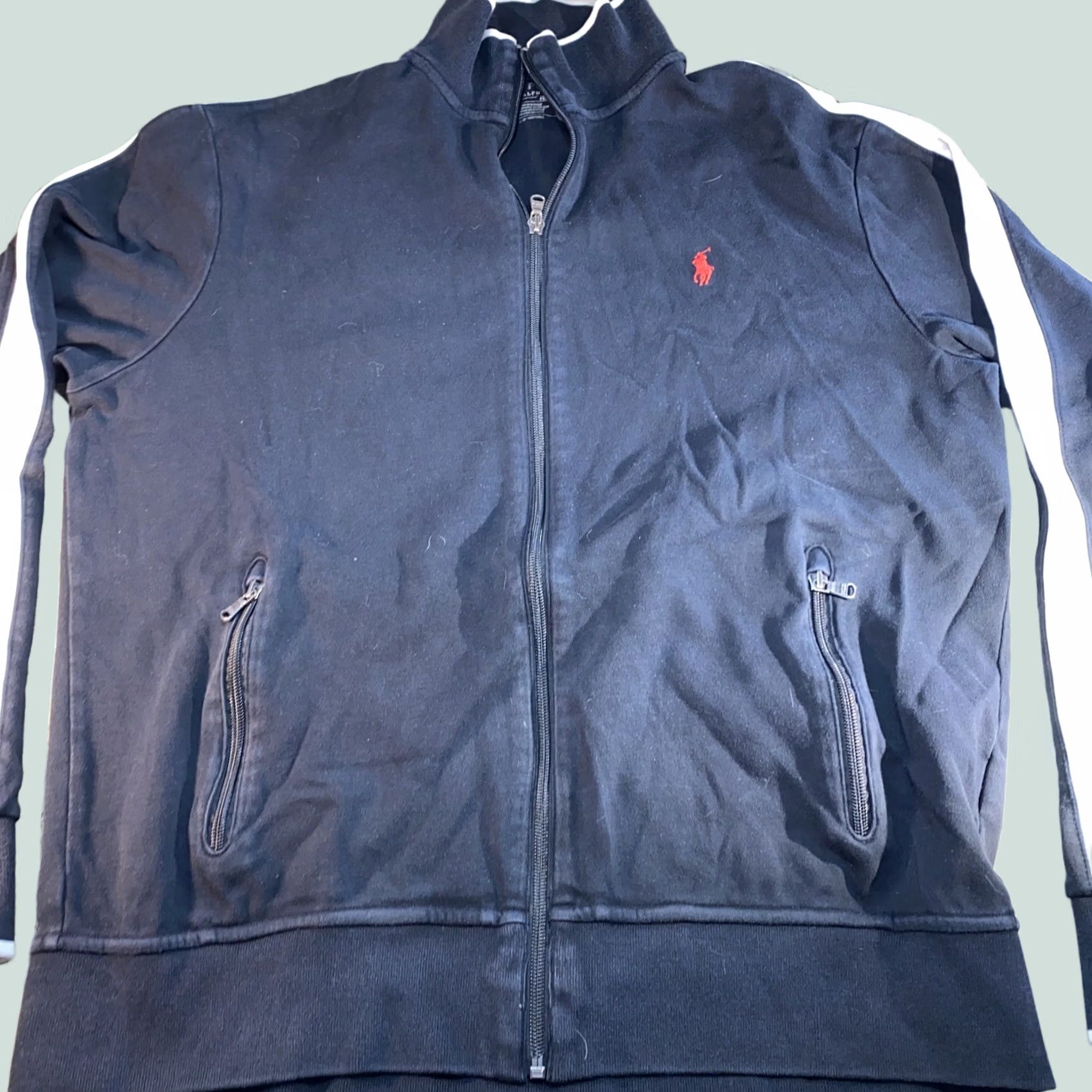 Polo Ralph Lauren Ralph Lauren Track Jacket Men Cotton Black Size L Regular Activewear Jacket Mens Black Track Jacket Size US L / EU 52-54 / 3 - 1 Thumbnail