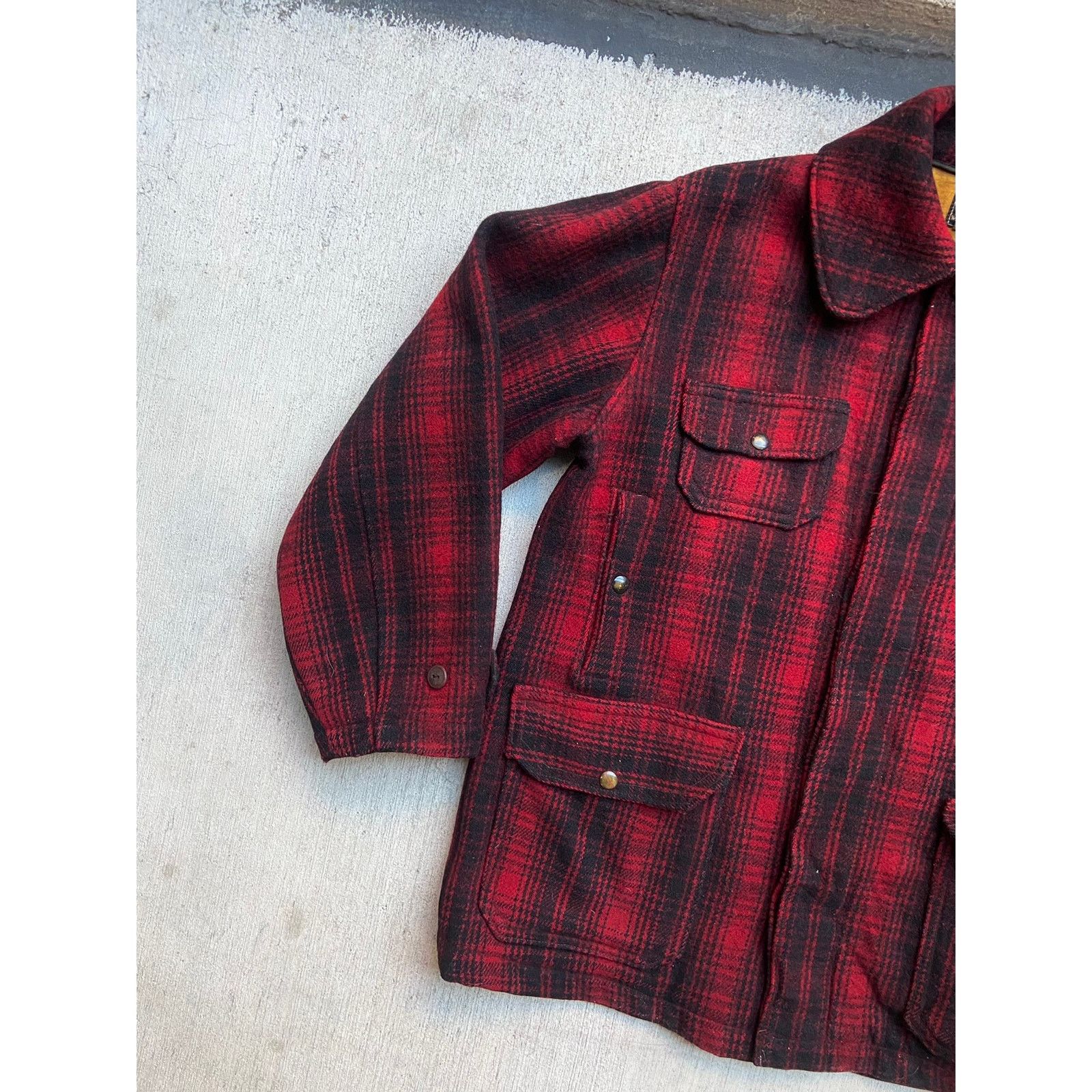 Vintage × Woolrich Woolen Mills Vintage 50s Woolrich Mackinaw Buffalo Plaid Wool Jacket Coat Size US M / EU 48-50 / 2 - 7 Thumbnail