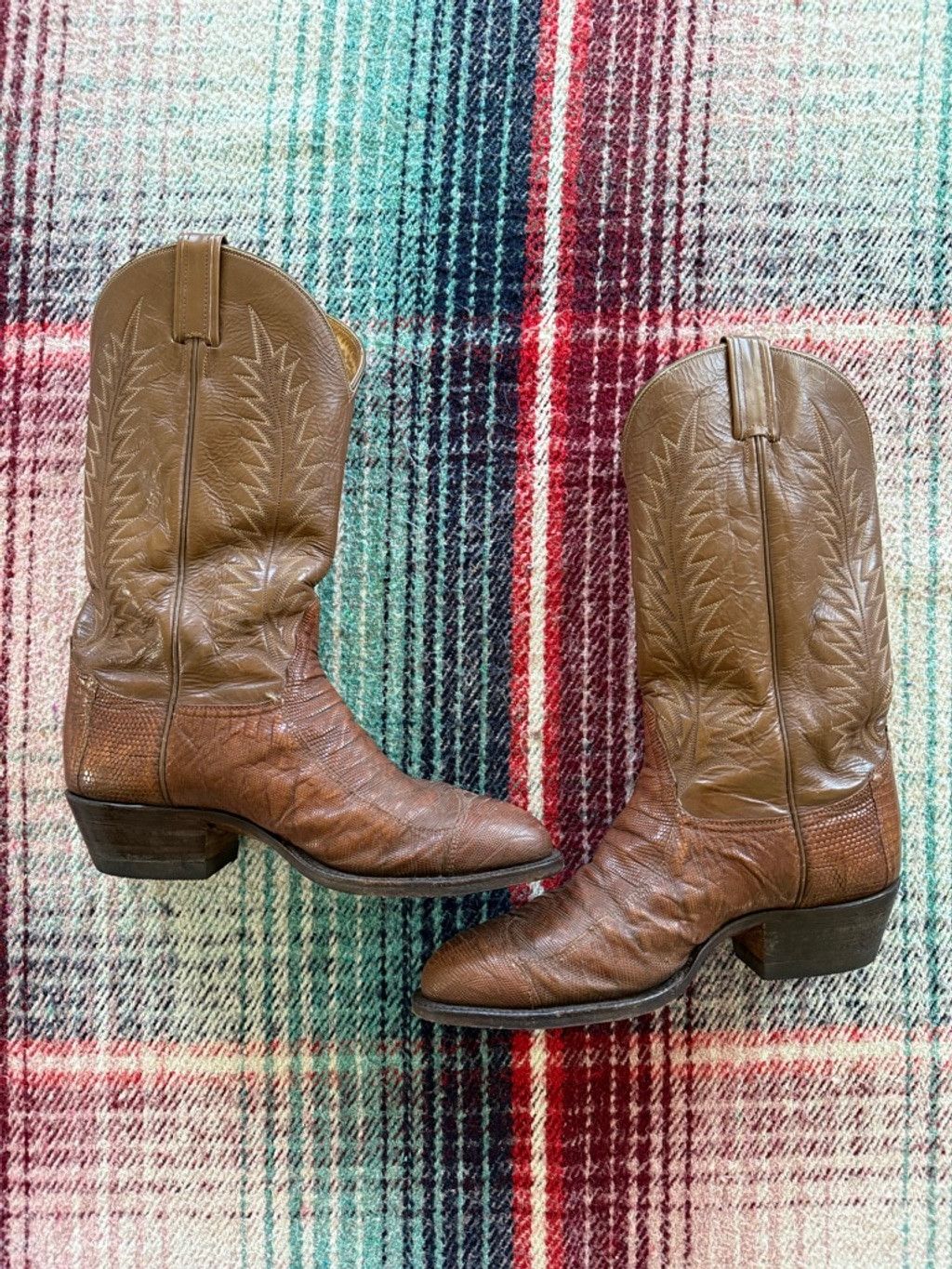 Tony Lama Tony Lama Relic Lizard Cowboy Boots 9EEE Size US 9 / EU 42 - 1 Thumbnail