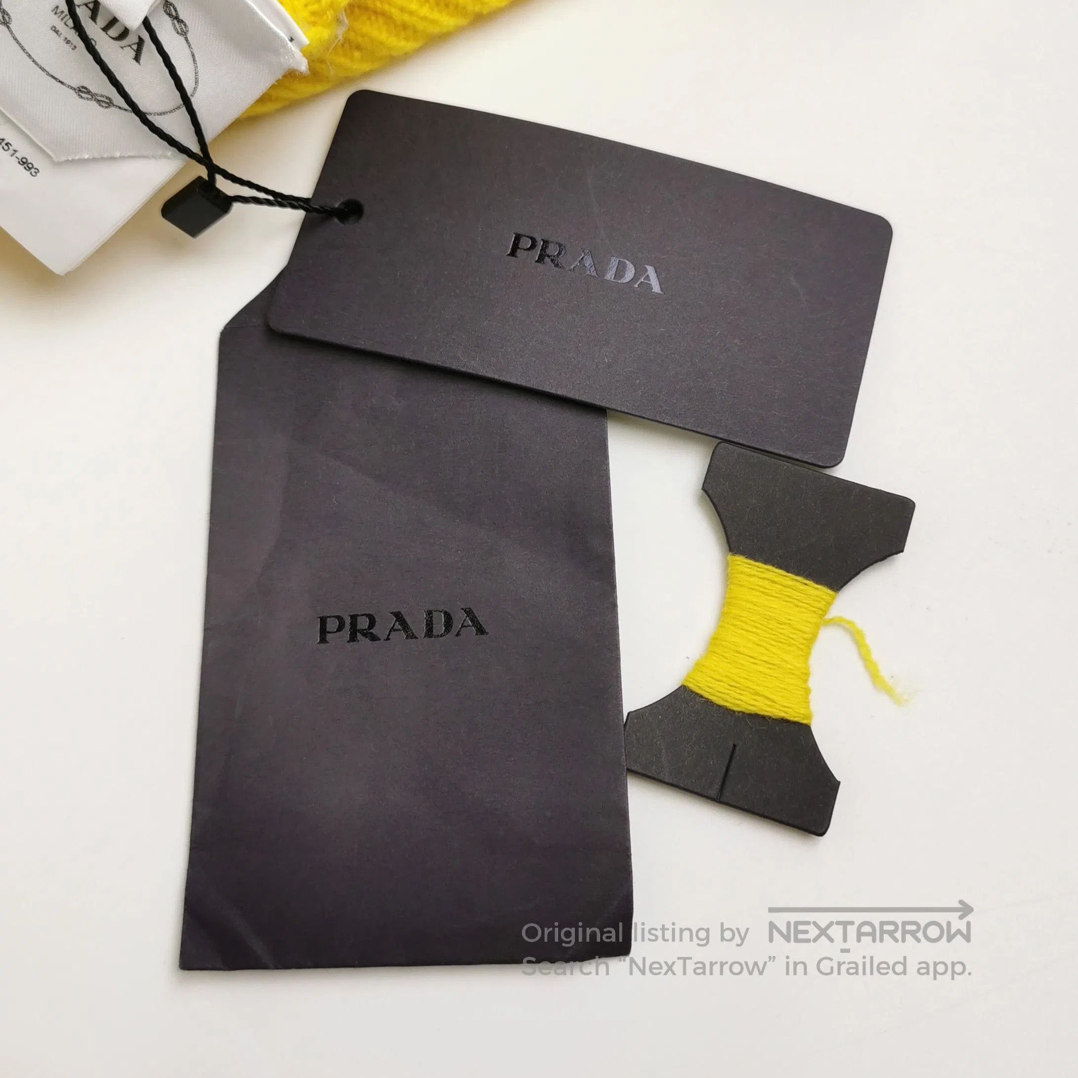 Prada Prada Yellow Cashmere Short Sleeve Sweater . Size S / US 4 / IT 40 - 3 Thumbnail
