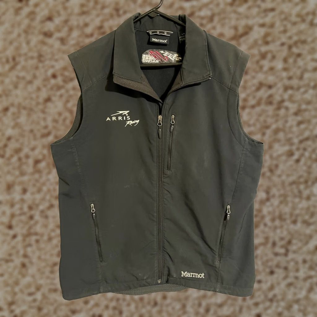 Marmot VINTAGE Joe Gibbs Racing Arris Marmot NASCAR Black Full Zip Vest Jacket - Men's Large L Size US L / EU 52-54 / 3 - 1 Thumbnail