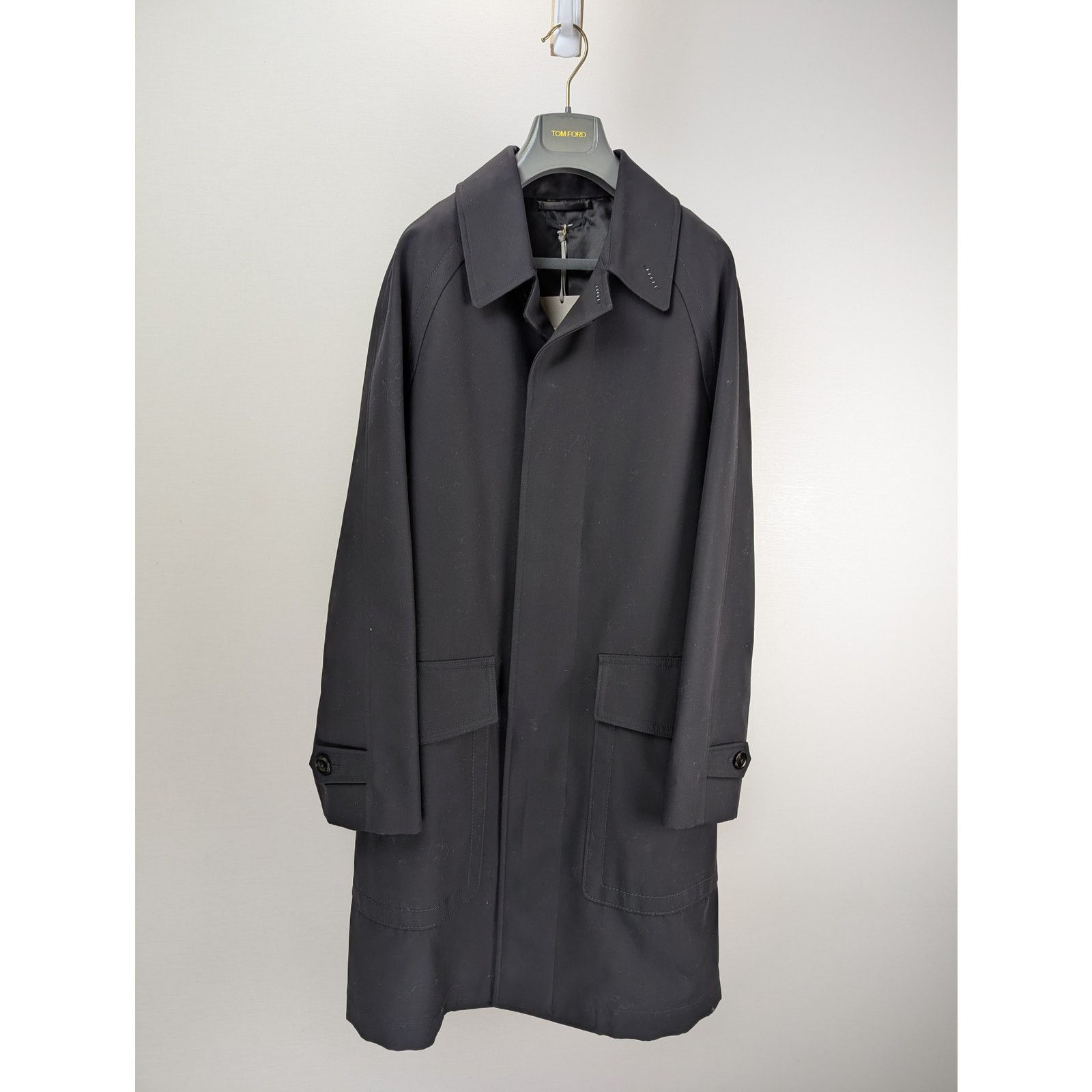 Tom Ford o1rshd1 Trench Overcoat Coat in Black Size US M / EU 48-50 / 2 - 1 Thumbnail