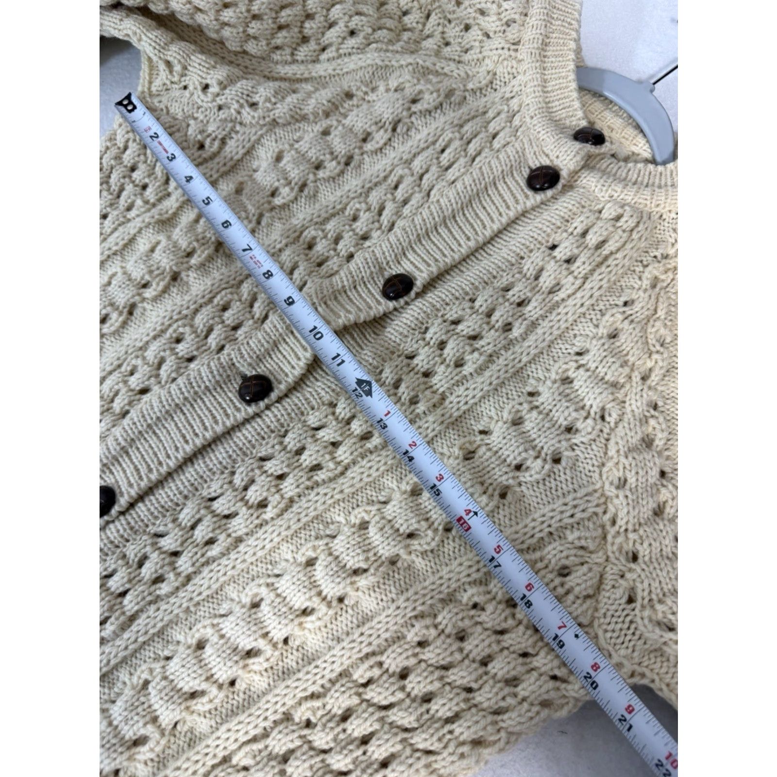 Vintage VTG United Knitwear Fisherman Wool Sweater Cardigan Ireland Mens M Ivory Knitwear Navy? Size US M / EU 48-50 / 2 - 3 Thumbnail