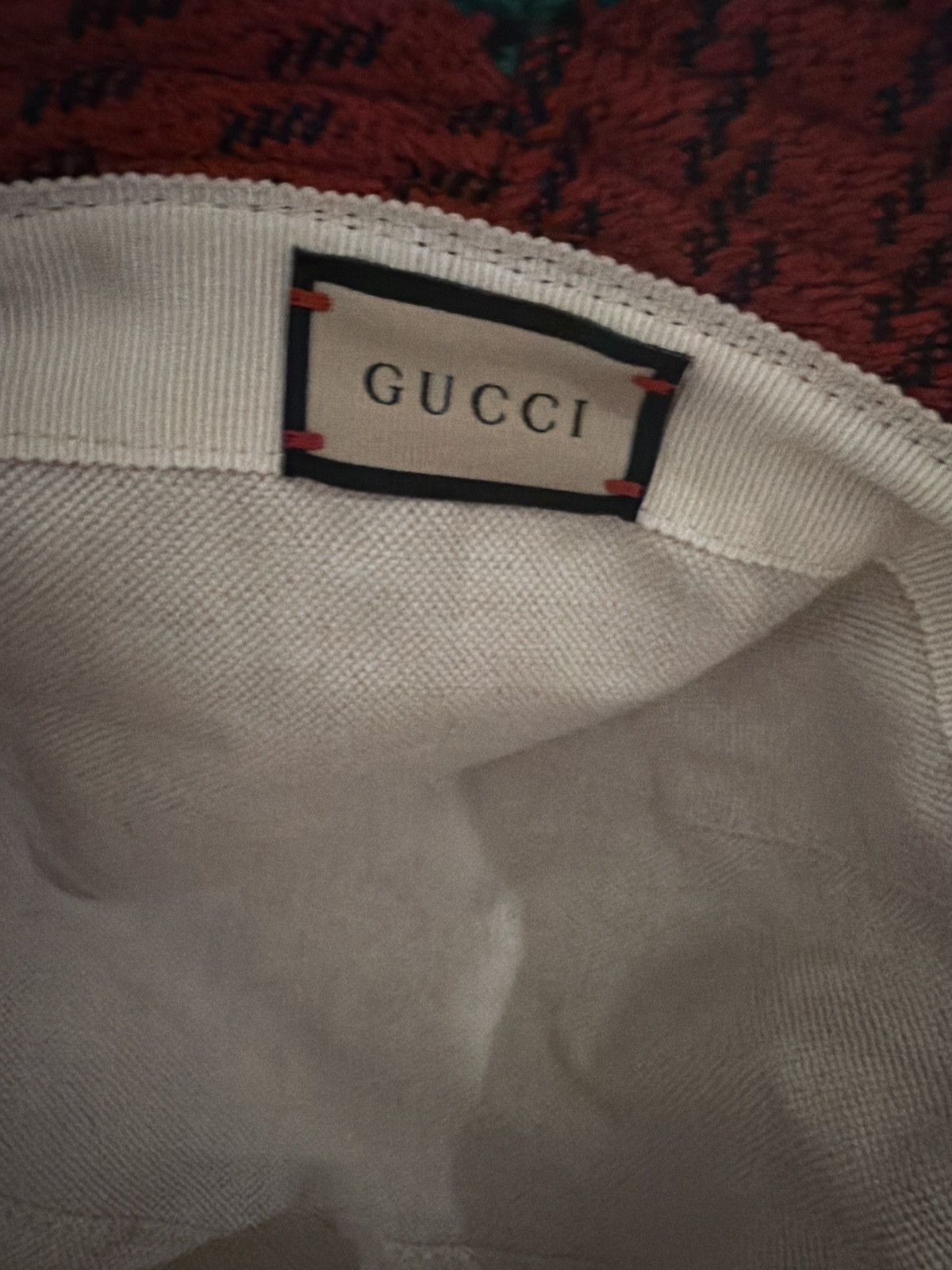 Gucci Gucci GG Jacquard Wool Baseball Cap Red Green Monogram Hat Size 38 - 5 Thumbnail