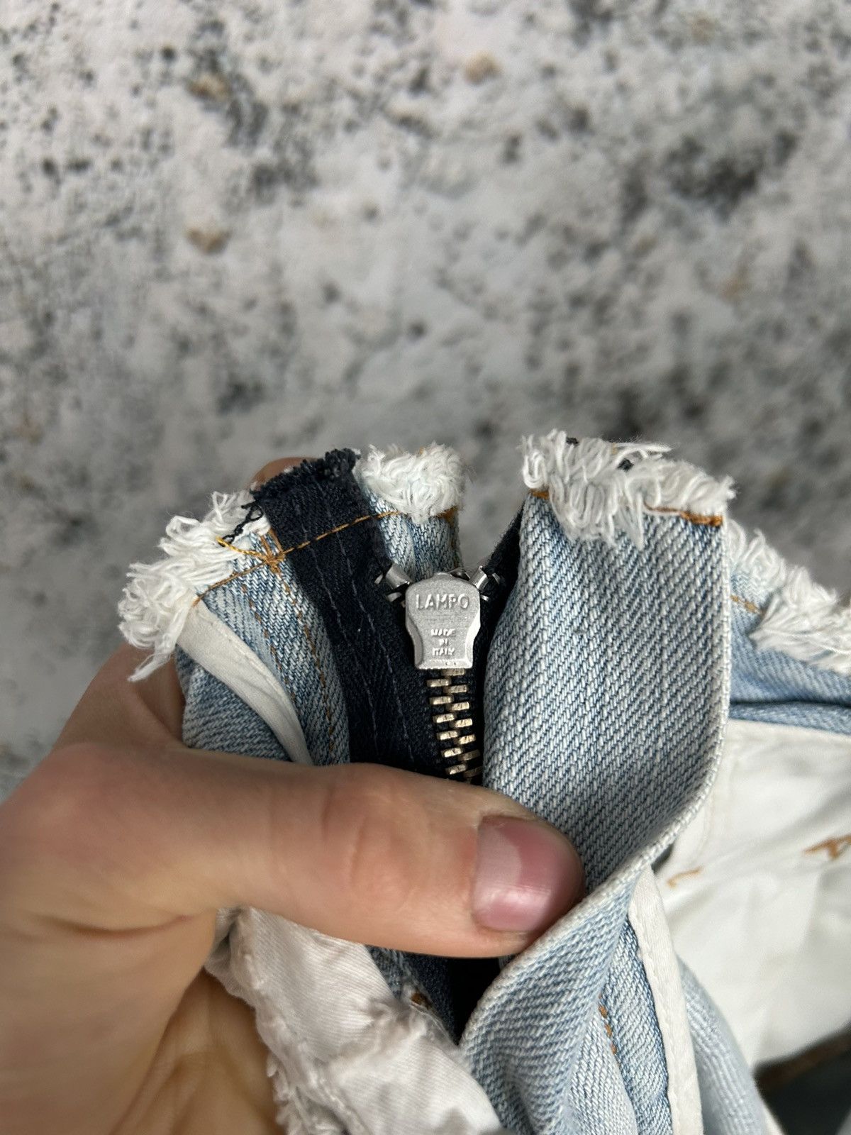 Designer Vintage Dolce & Gabbana Distressed Flowers Denim Avant Garde Size 30" / US 8 / IT 44 - 11 Thumbnail