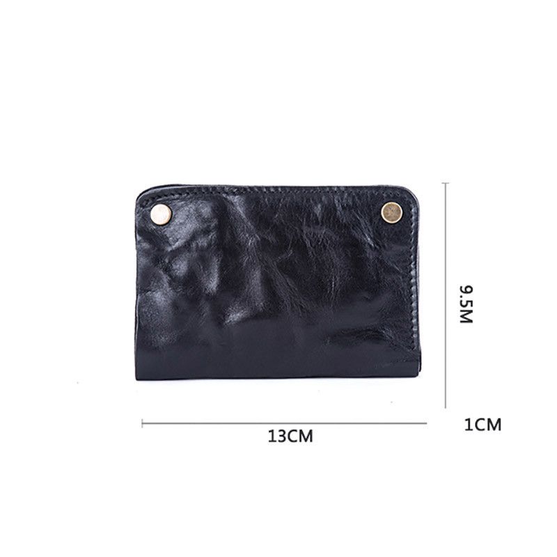Japanese Brand Men's Leather Short Wallet Size ONE SIZE - 2 Thumbnail