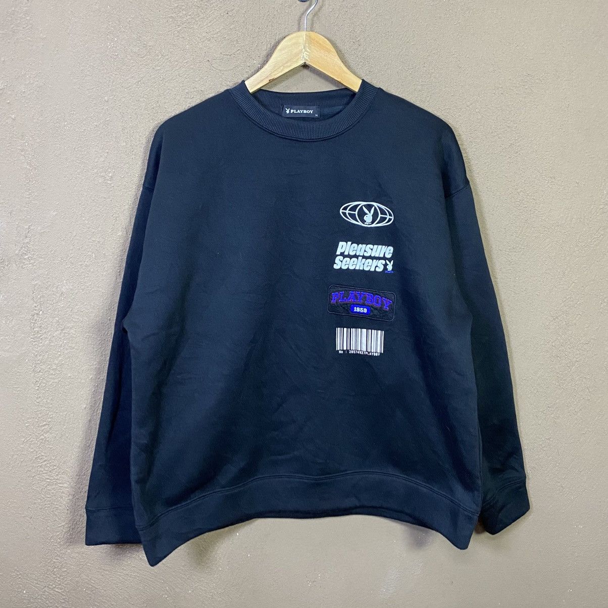 Playboy PLAYBOY Embroidered Logo Boxy Sweatshirt Size US M / EU 48-50 / 2 - 1 Thumbnail